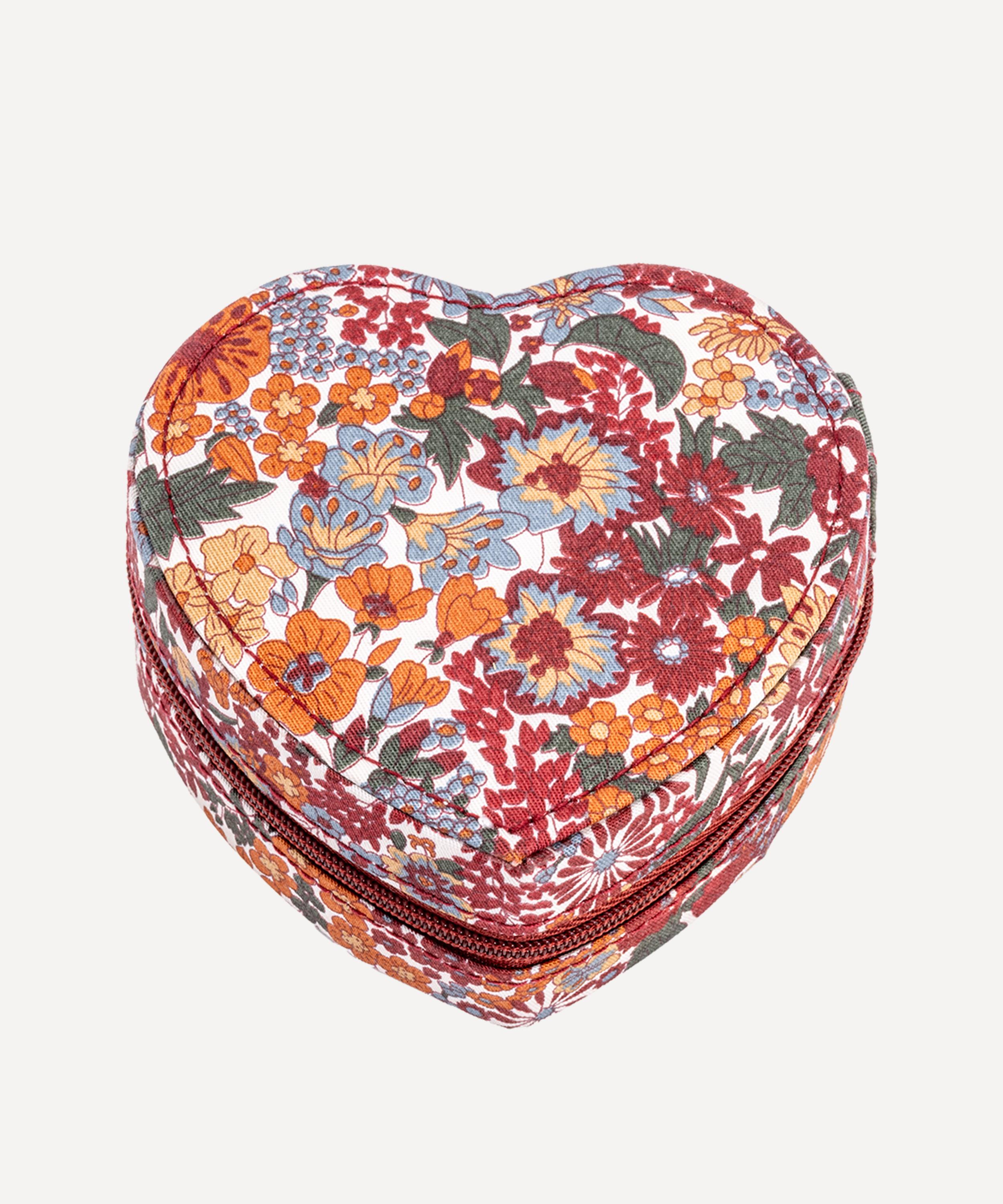 Bon Dep Margaret Annie Tana Lawn Cotton Heart Jewellery Box In Multi