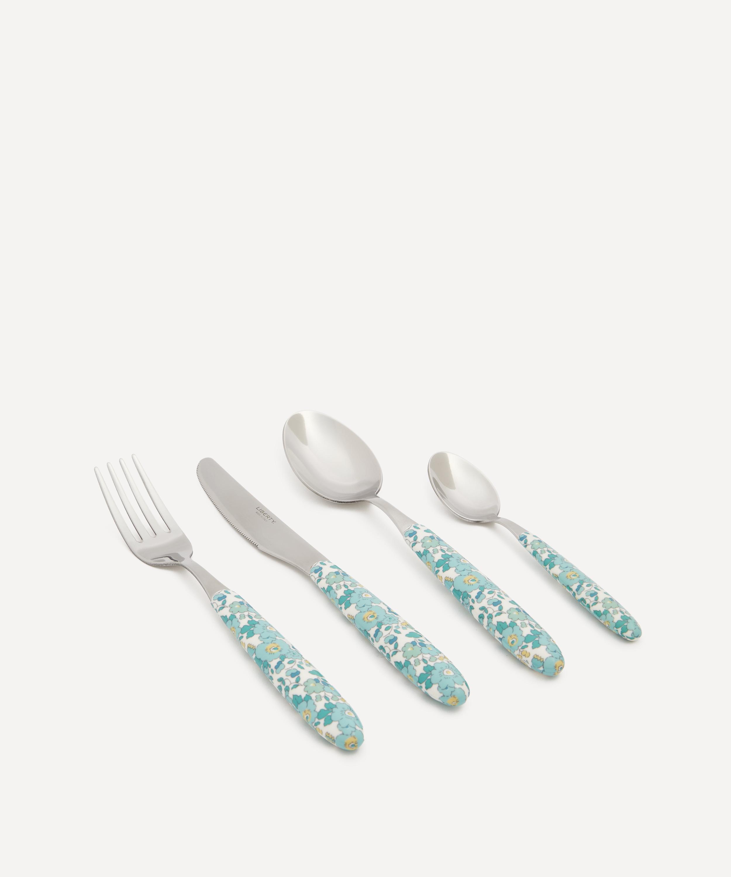 Liberty Betsy Floral Cutlery Set In Green