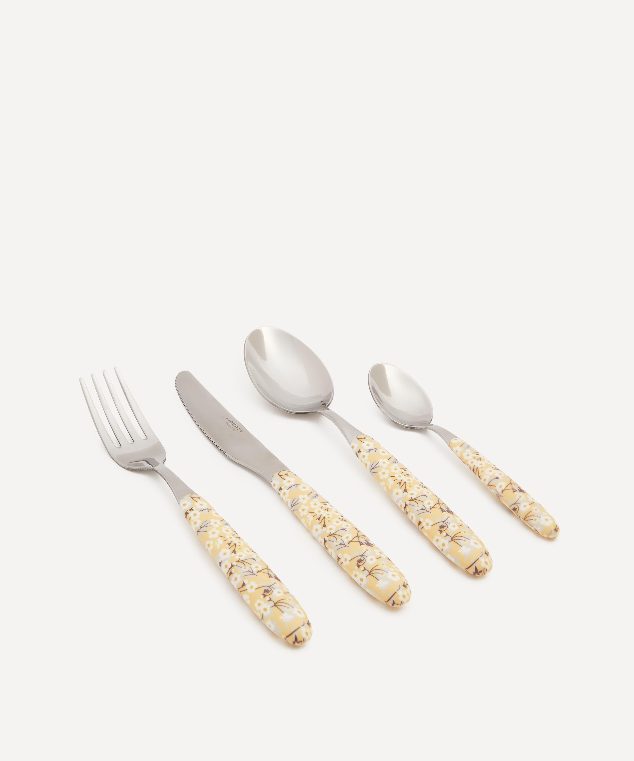 Liberty Mitsi Floral Cutlery Set In Yellow