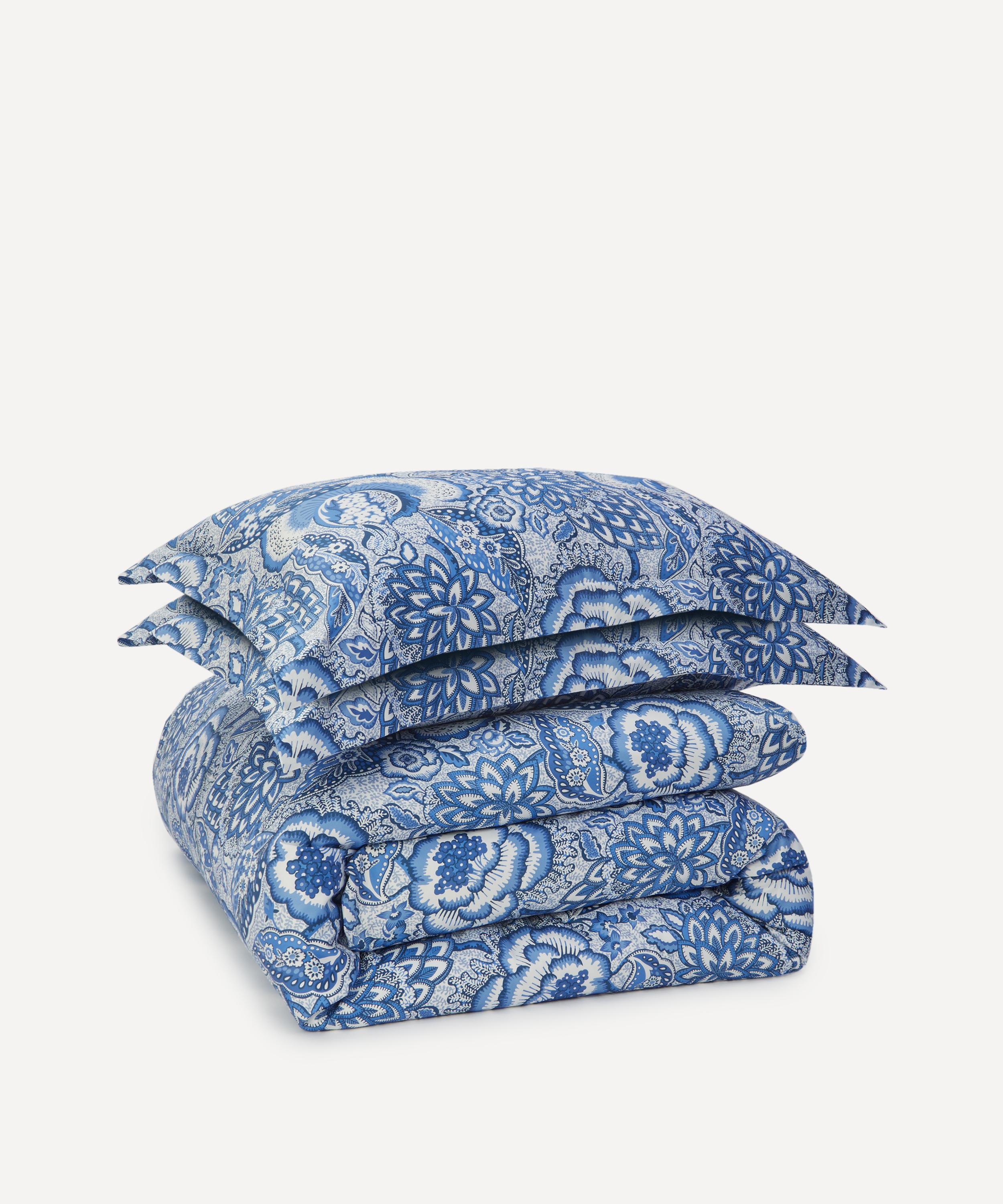 Liberty Patricia Cotton Sateen King Duvet Set In Blue