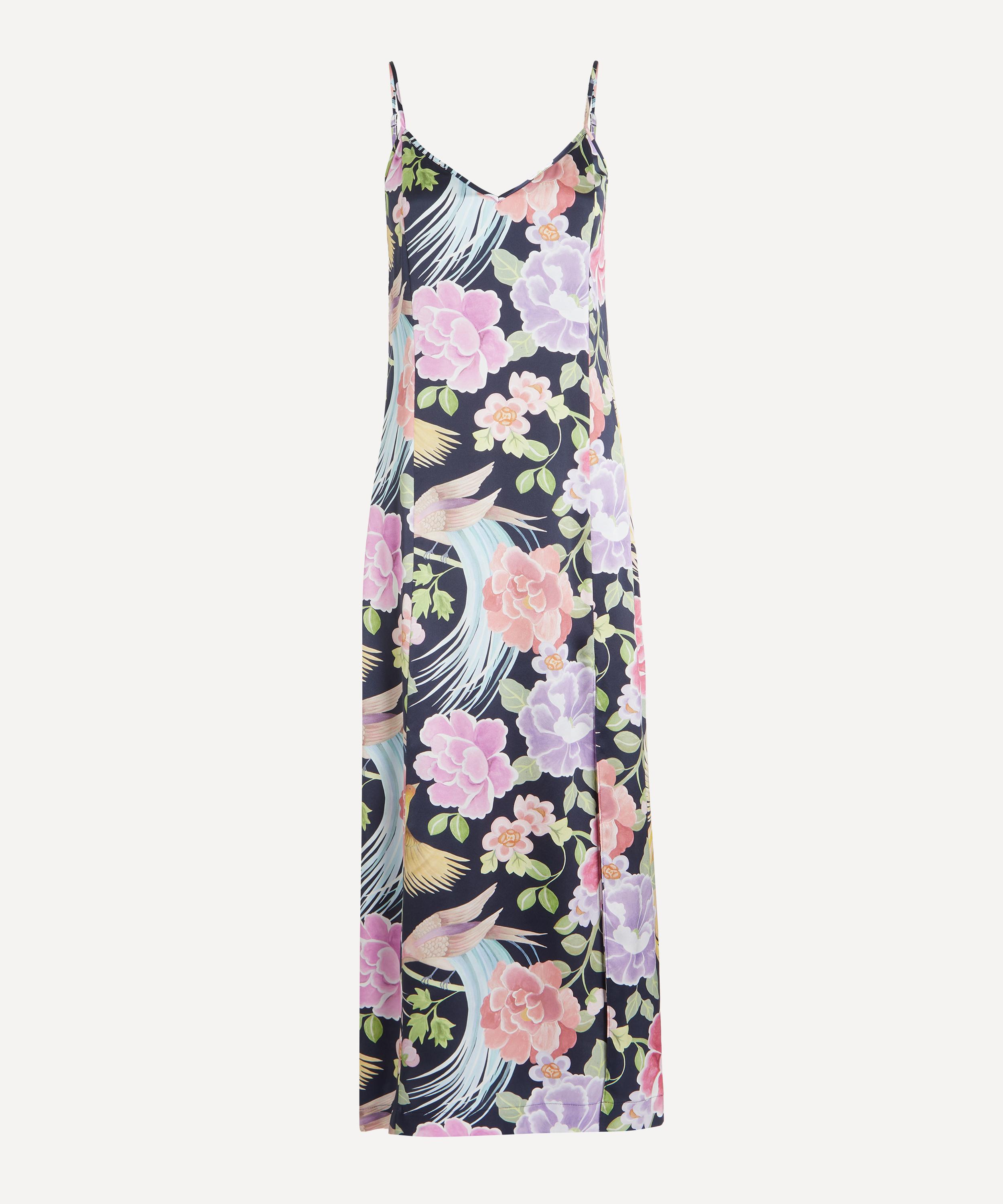 Liberty Women's Tropical Shawl Silk-satin Chemise In Blue