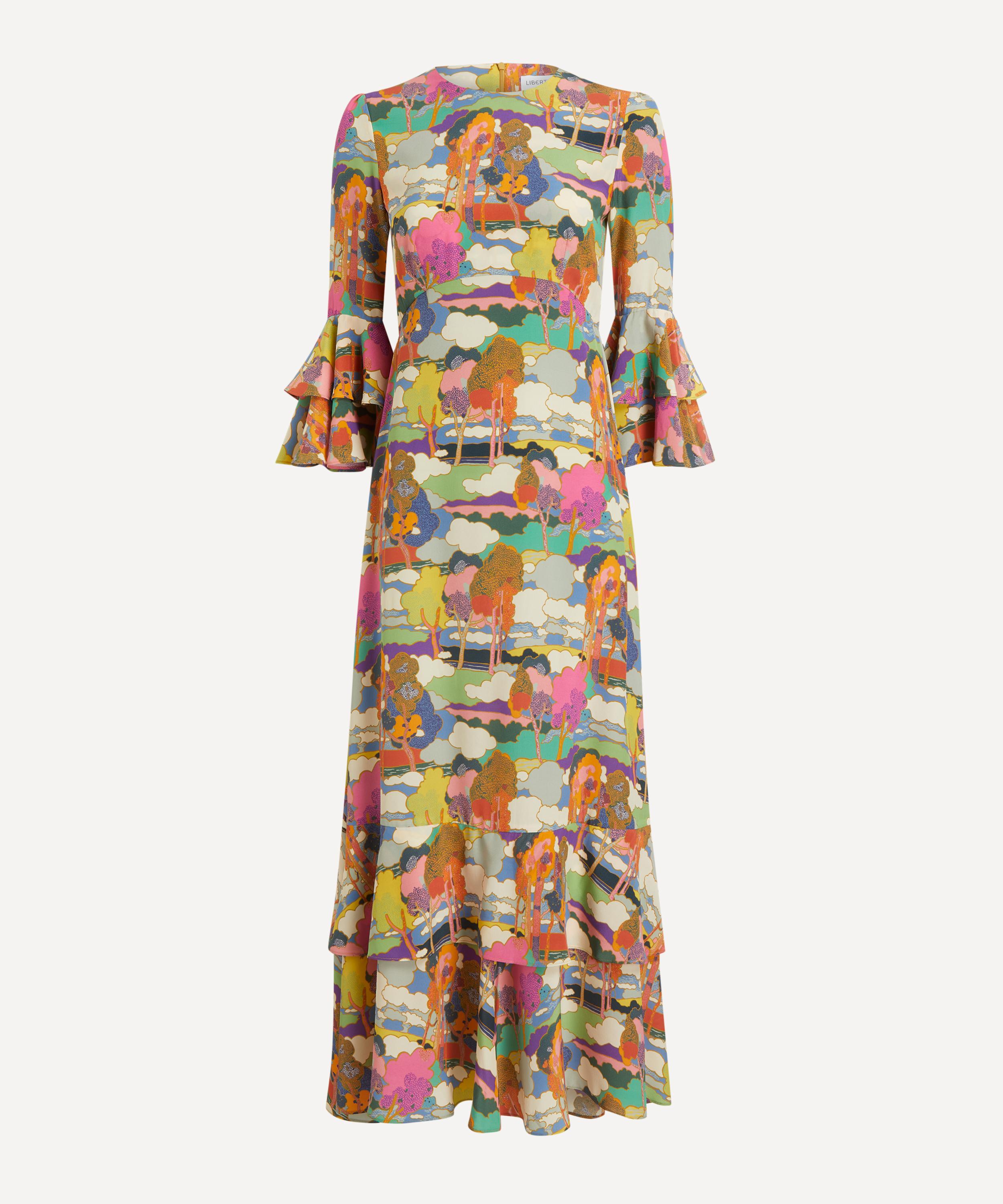 Liberty Prospect Road Silk Gala Maxi Dress