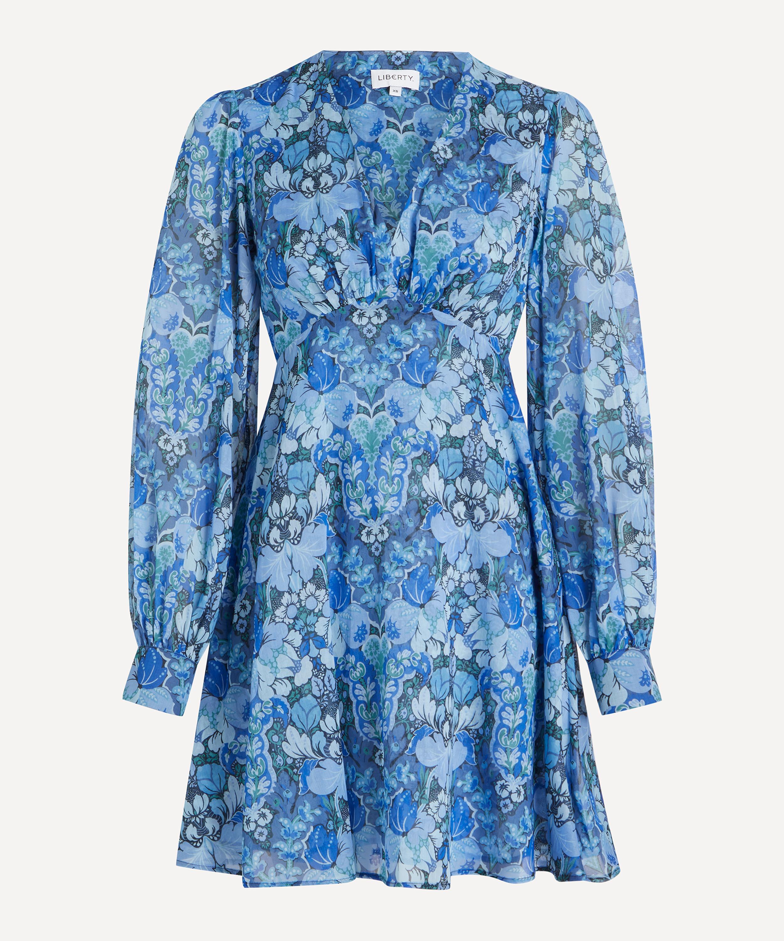 Liberty Women's Glastonbury Soiree Cotton Mini Dress In Blue