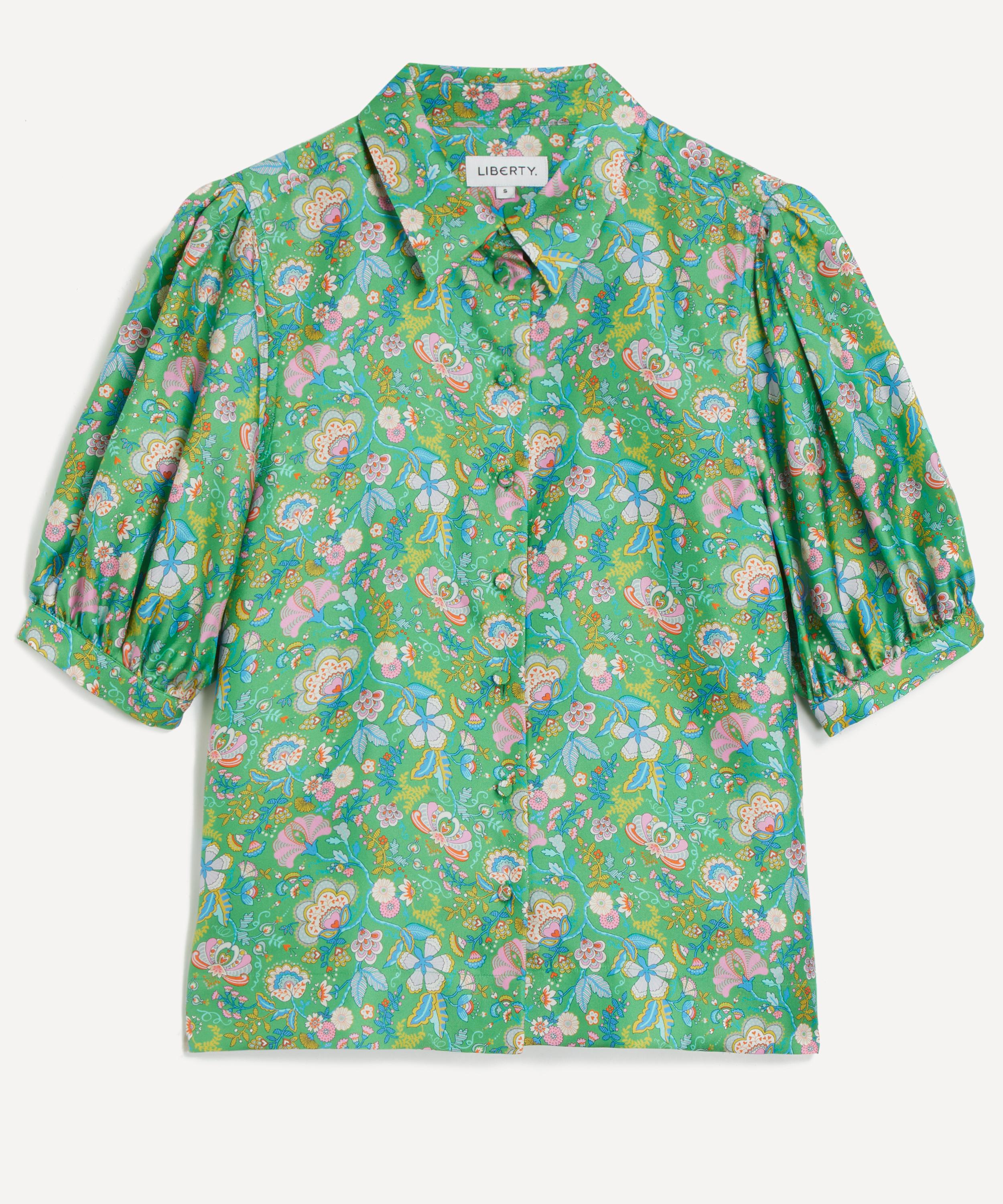Liberty Women's Mabelle Hall Silk Puff-sleeve Shirt