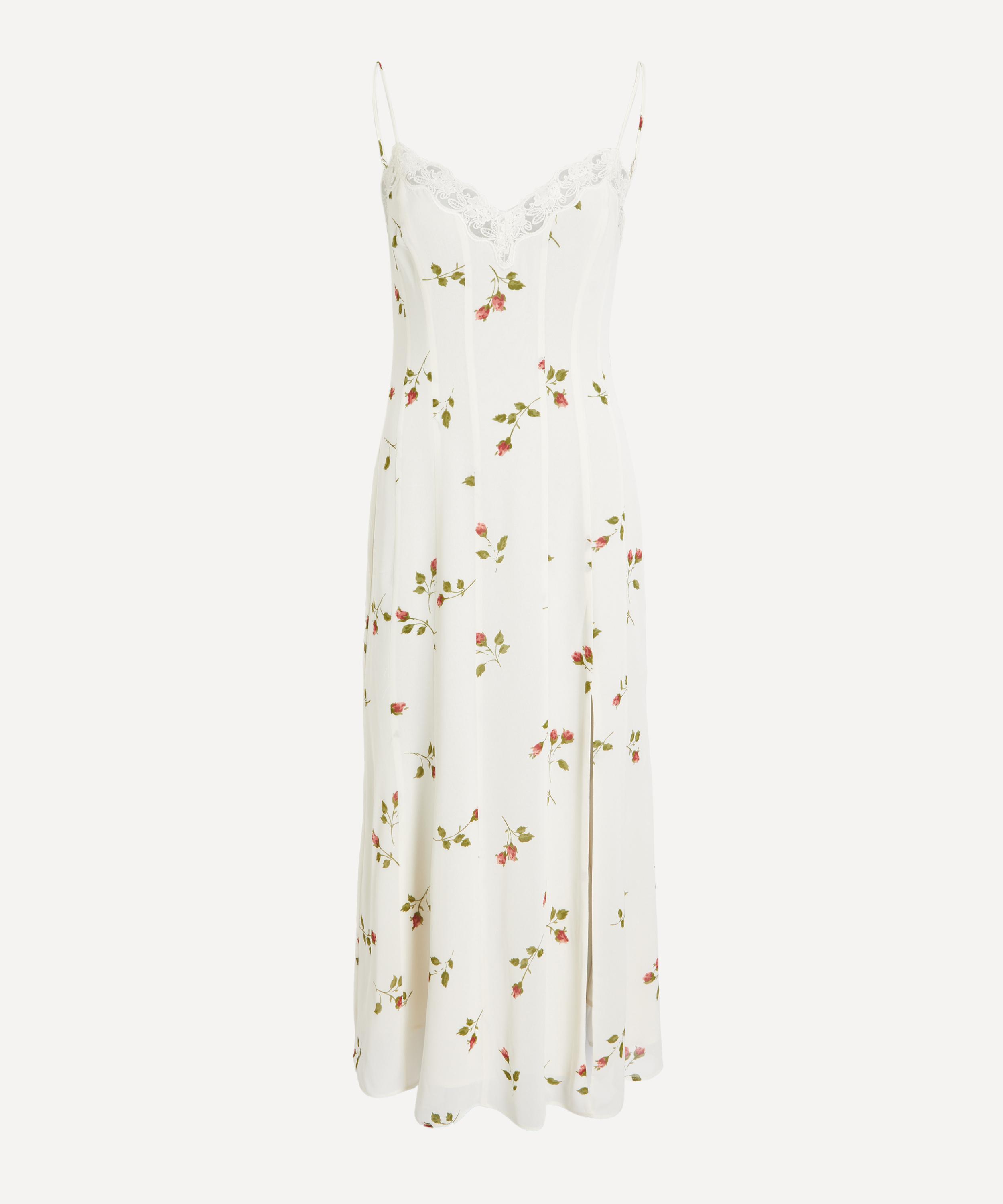 Reformation Women's Lucine Floral-print Dress In White