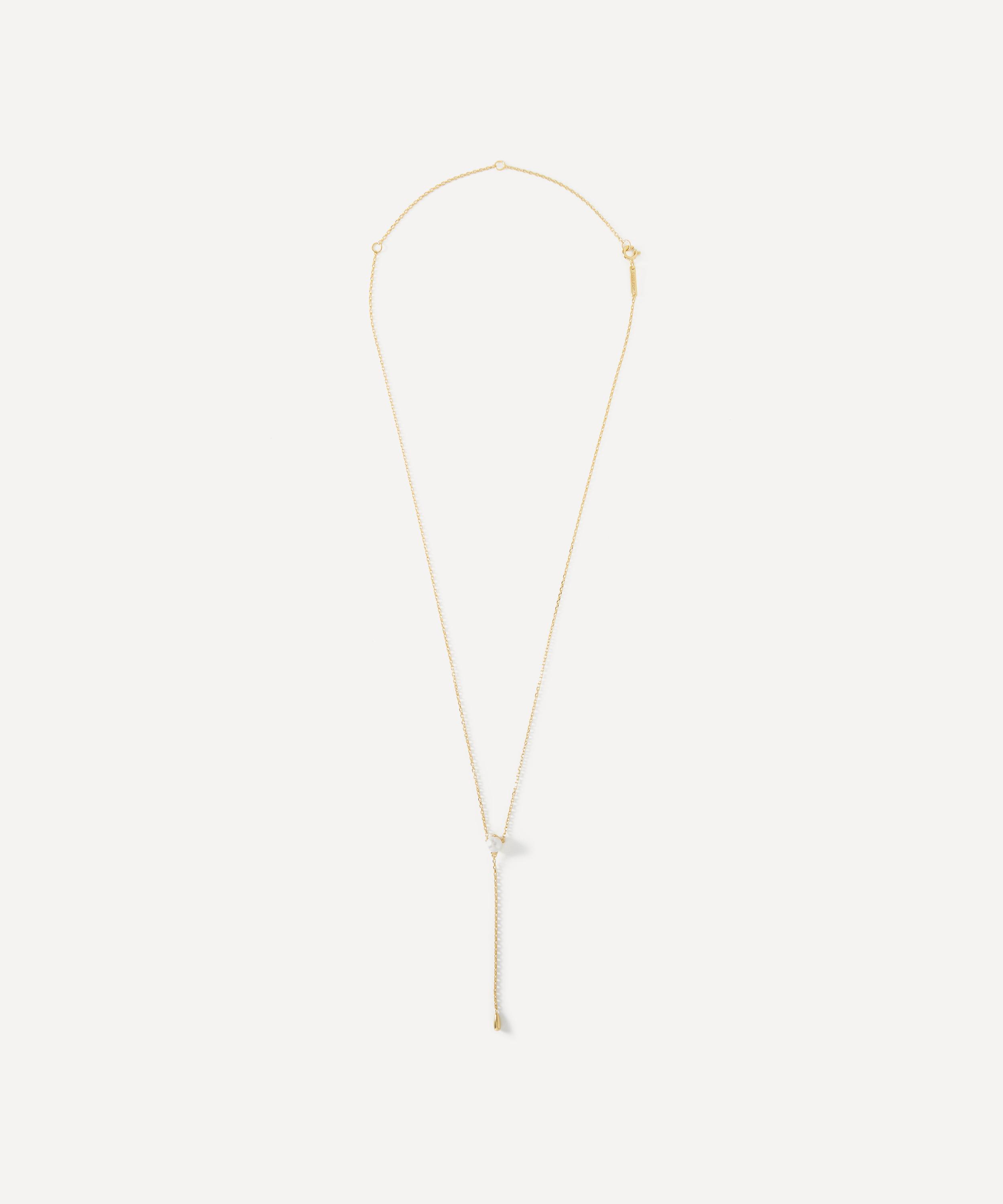 Pdpaola 18ct Gold-plated Pearl Stella Lariat Necklace