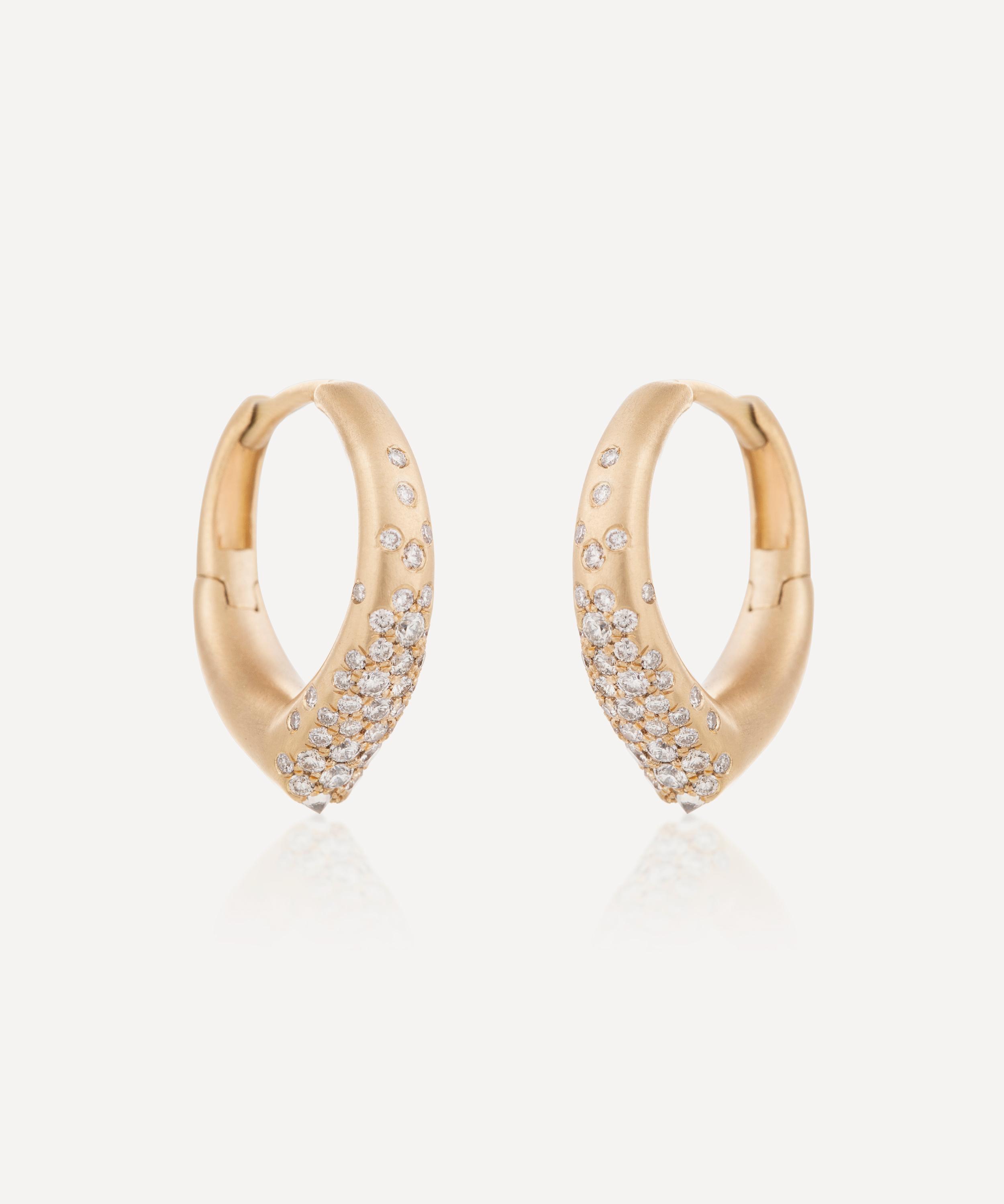 Nada Ghazal 18ct Gold The Arch Power Mini Hoop Earrings