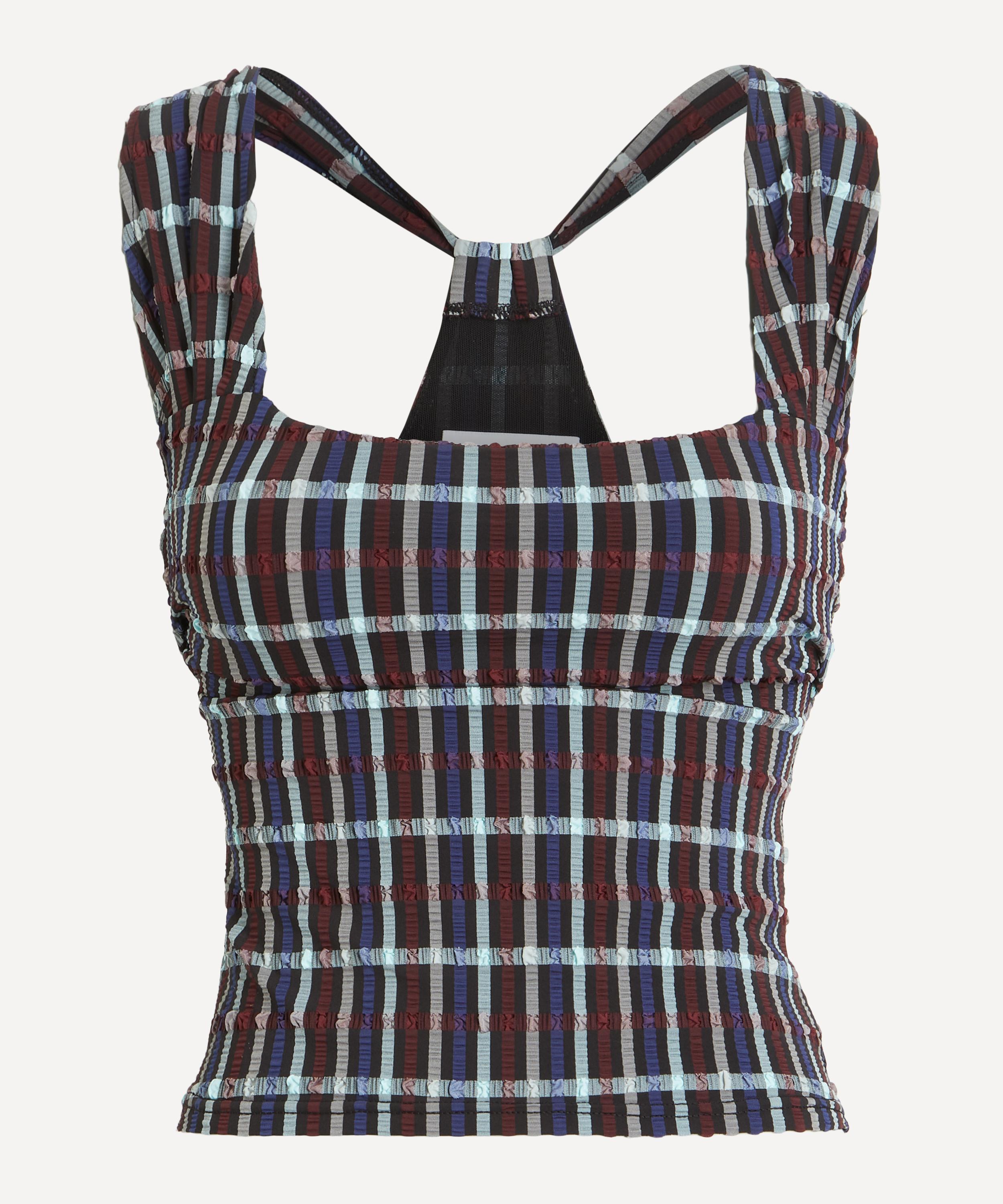 Peachy Den Women's Cindy Racer Back Liquorice Top