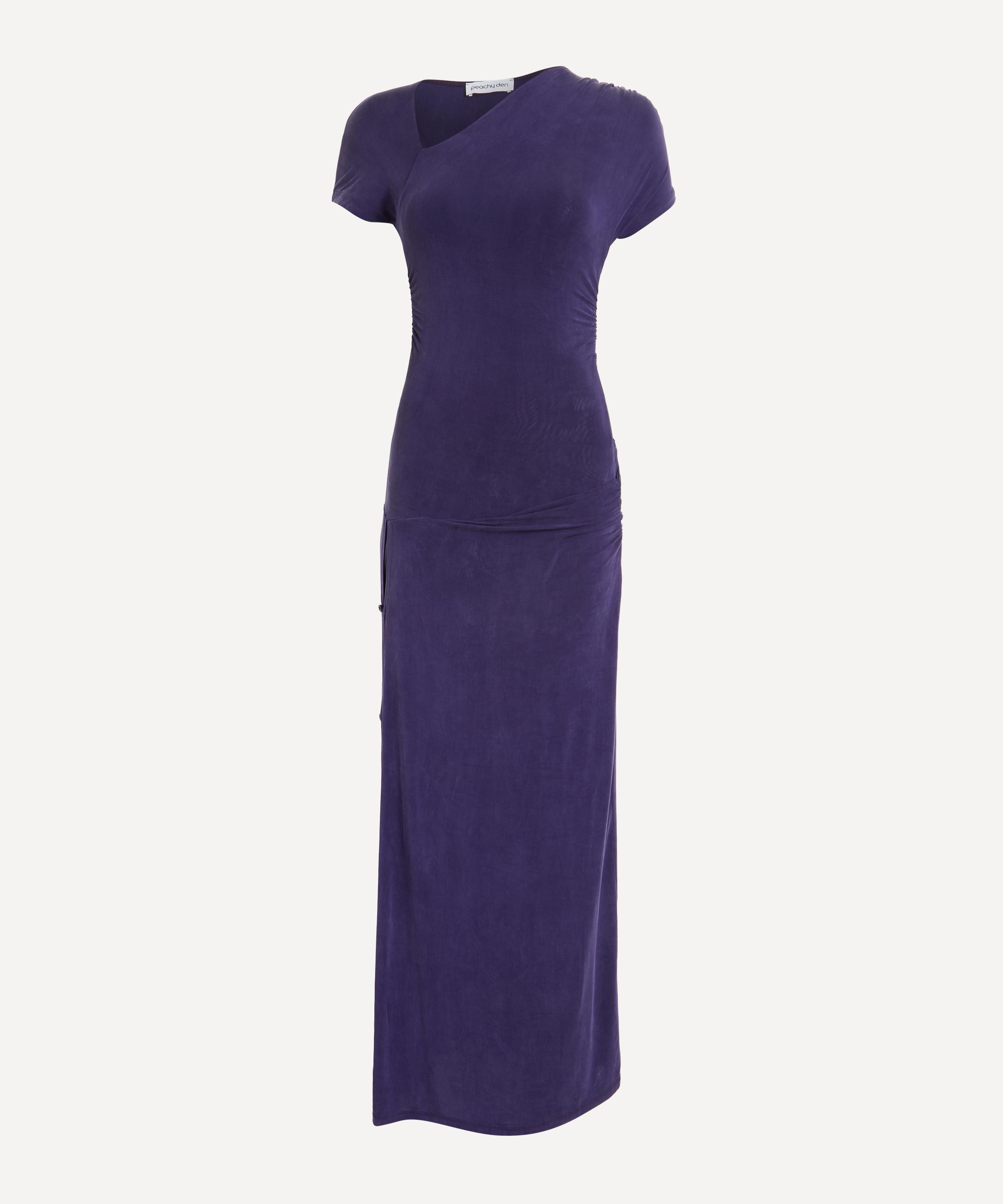 Peachy Den Women'size S Kylie Maxi Dress In Aubergine