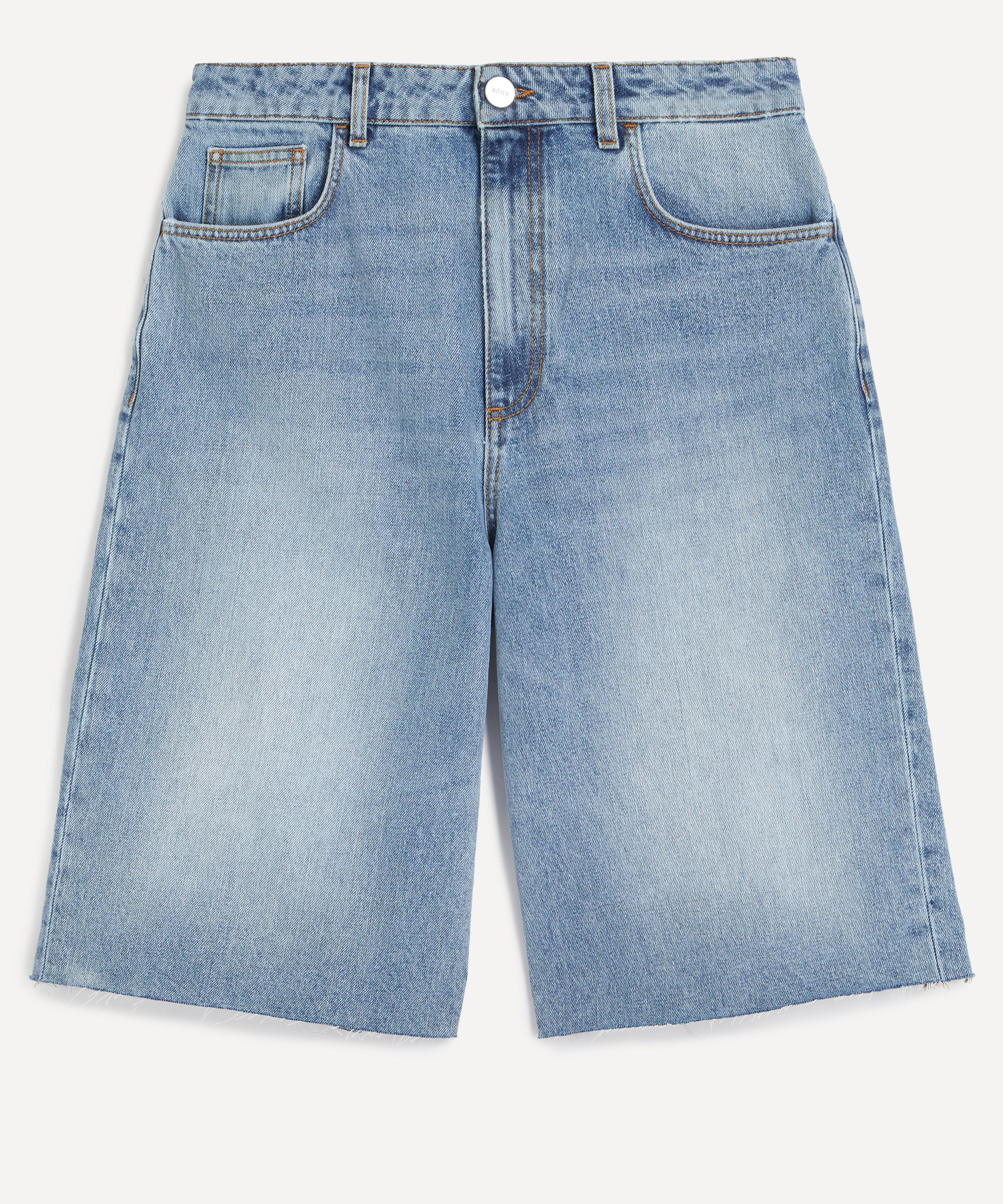 R�he Women's Baggy Fit Denim Shorts In Blue