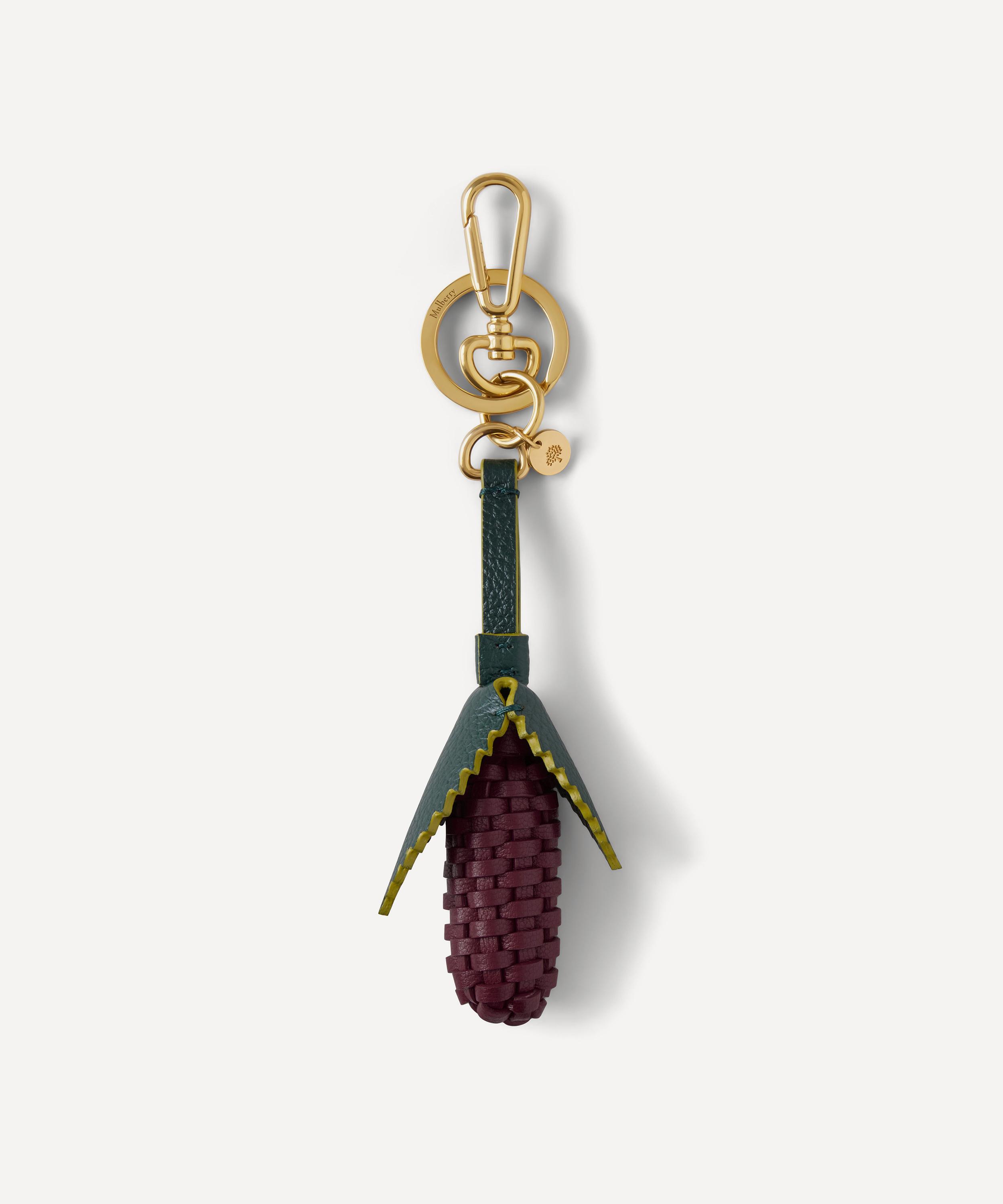 Mulberry British Summer  Fruit Keyring In Gold