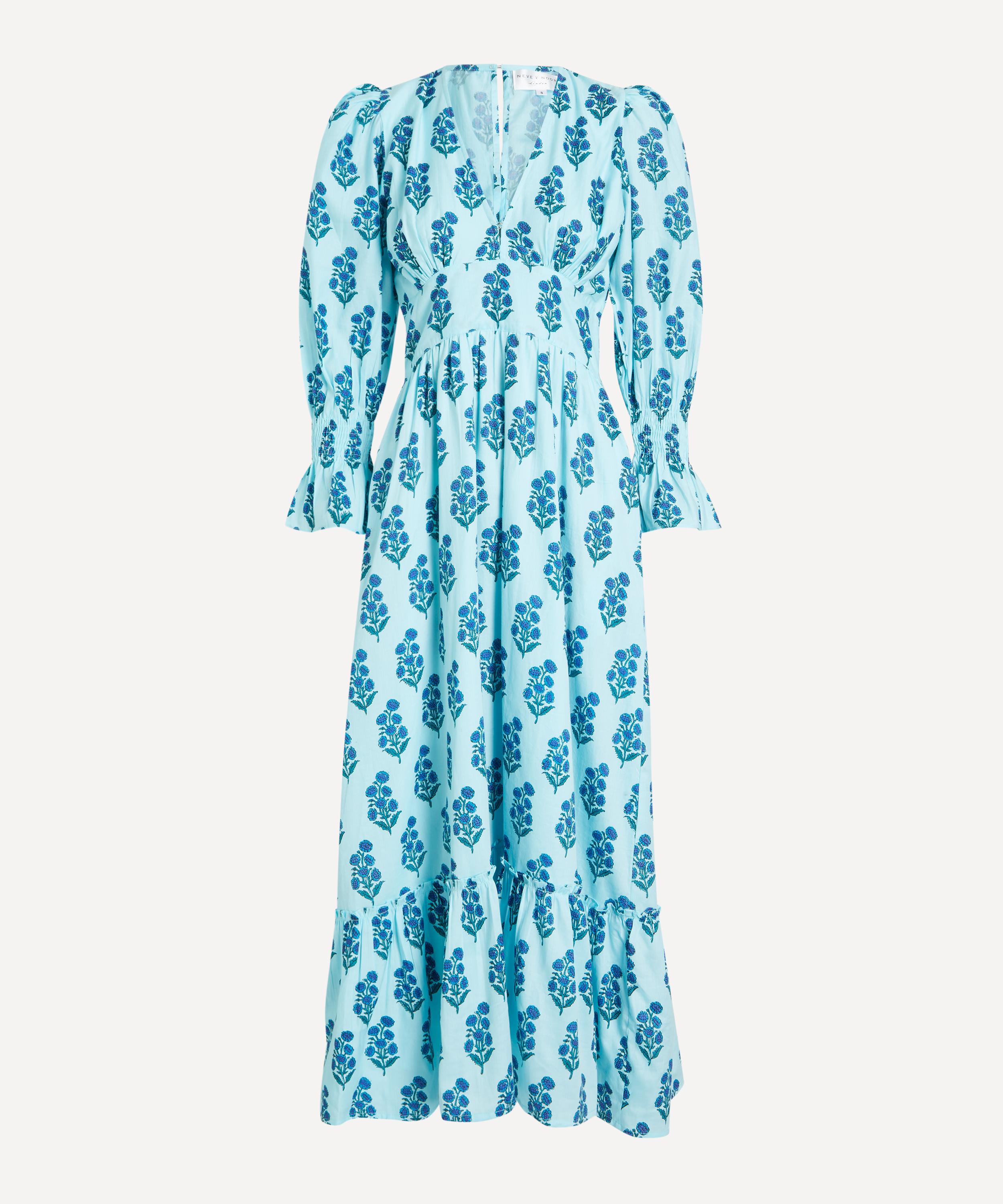 Neve & Noor Women's Sophia Azure Fan Dress