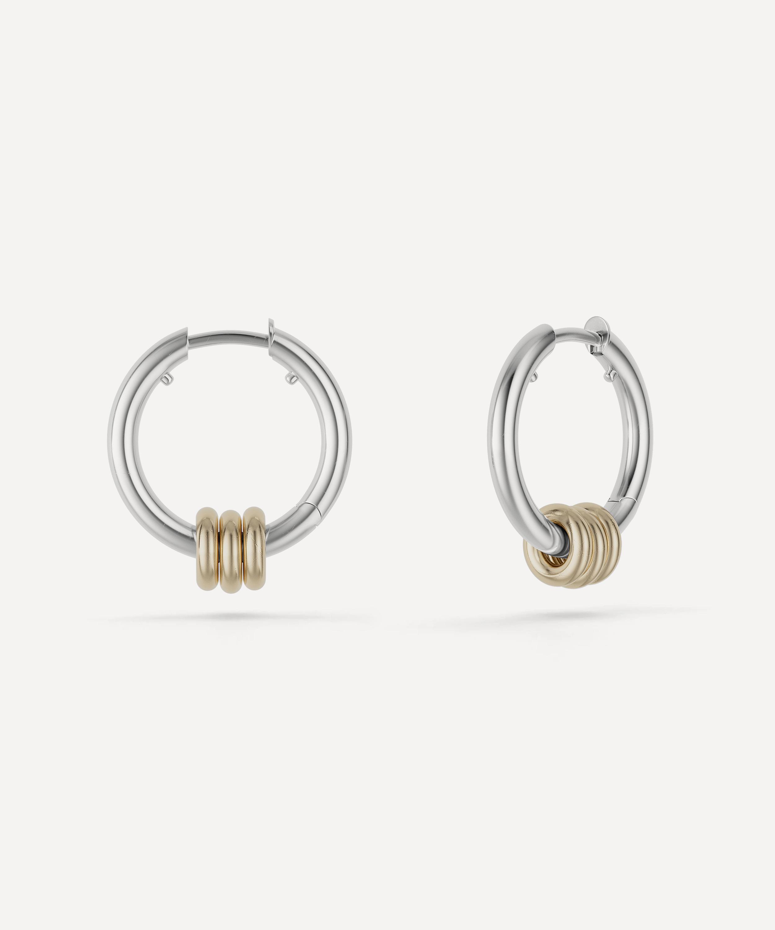 Spinelli Kilcollin Mixed Metal Nevine Max Hoop Earrings In Silver