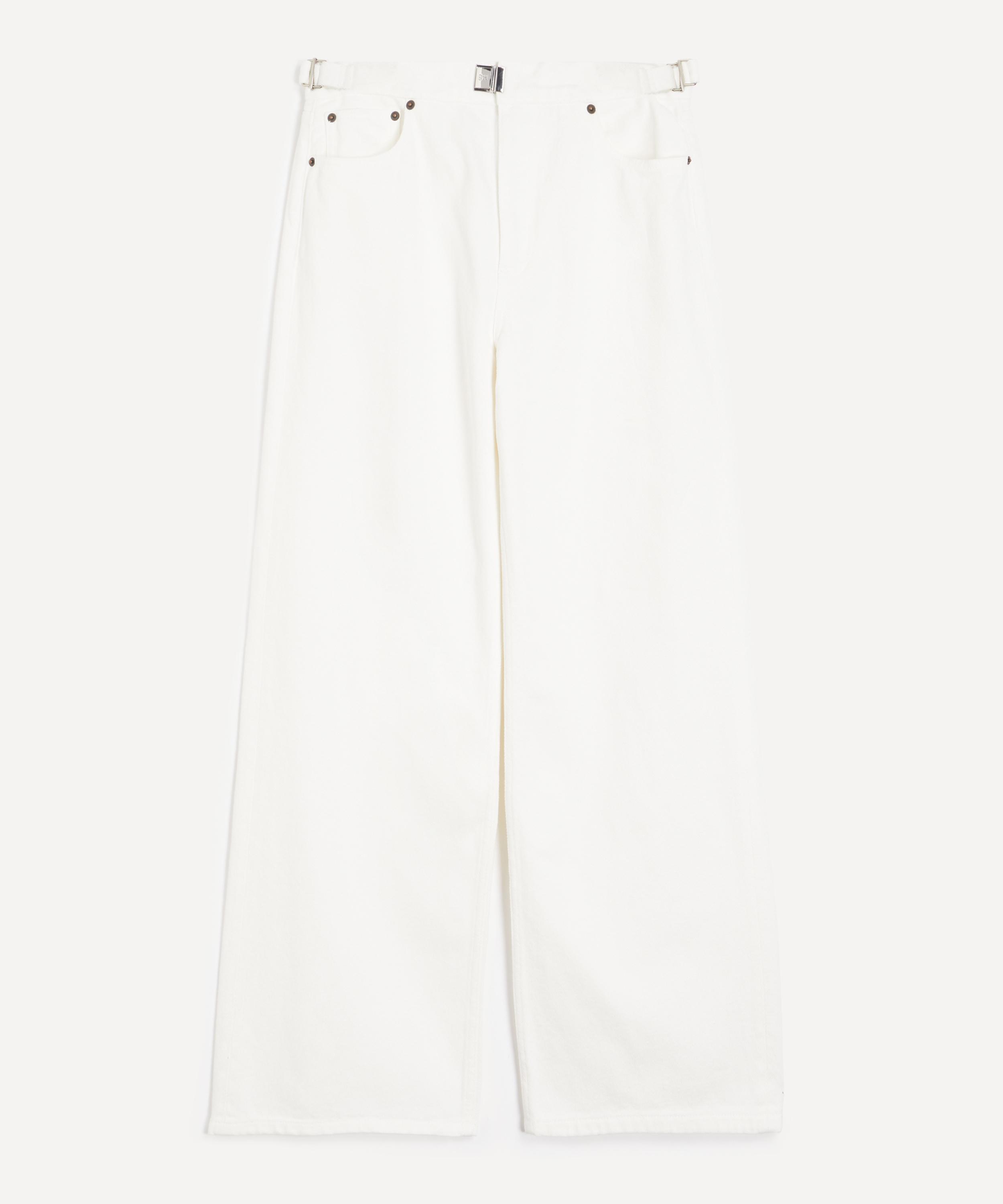 Still Here Women's Buckle Relaxed Jeans In Milk