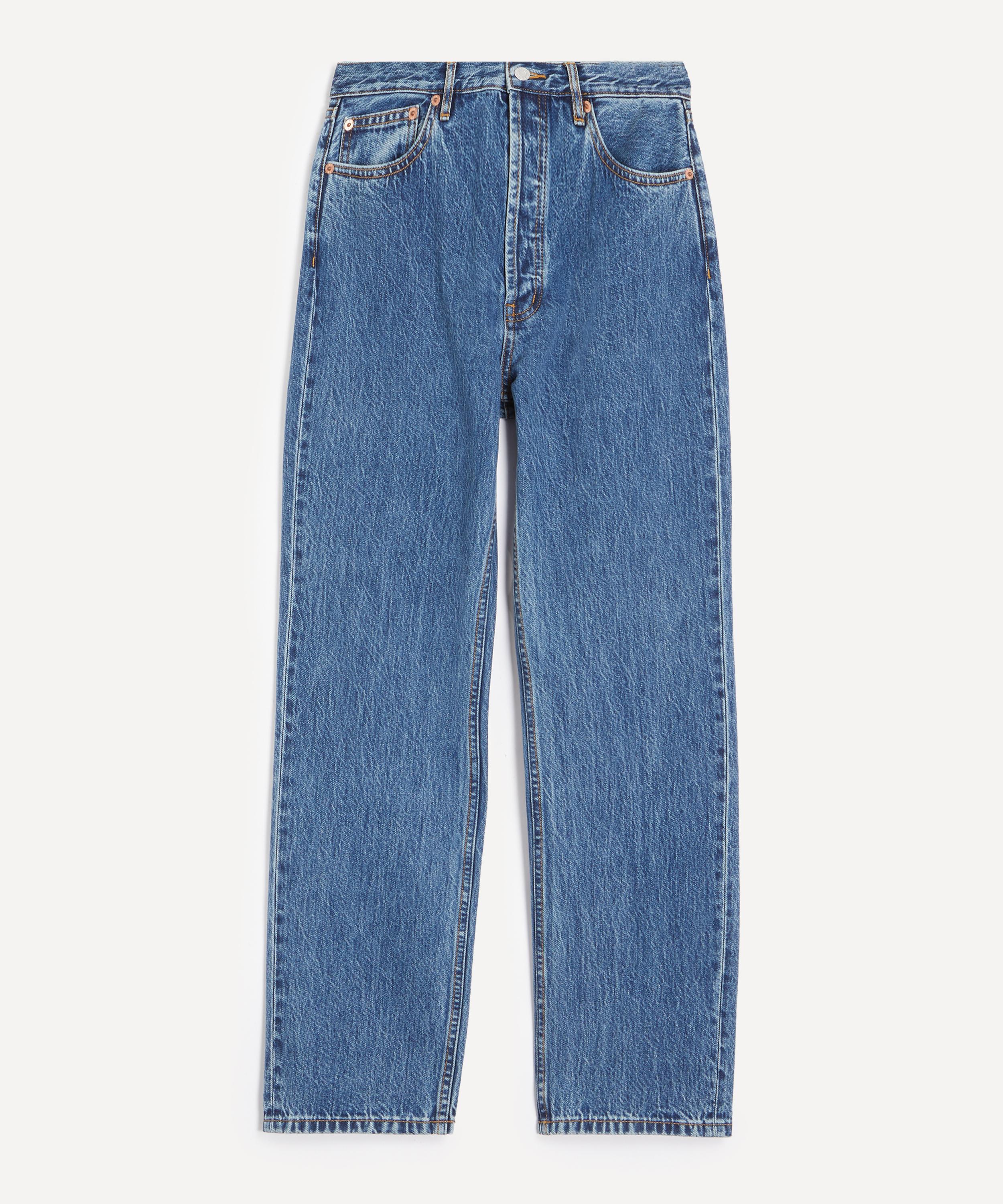Still Here Women's Childhood High-rise Straight-leg Jeans In Classic Blue