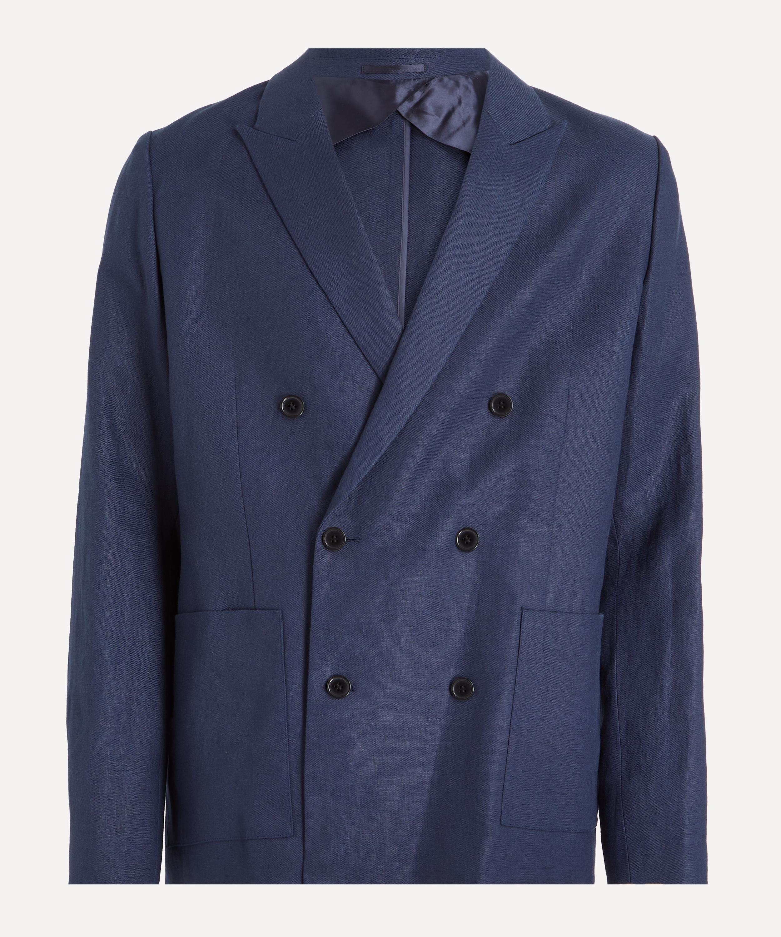 Nn07 Mens Justin Navy Double-breasted Blazer In Blue