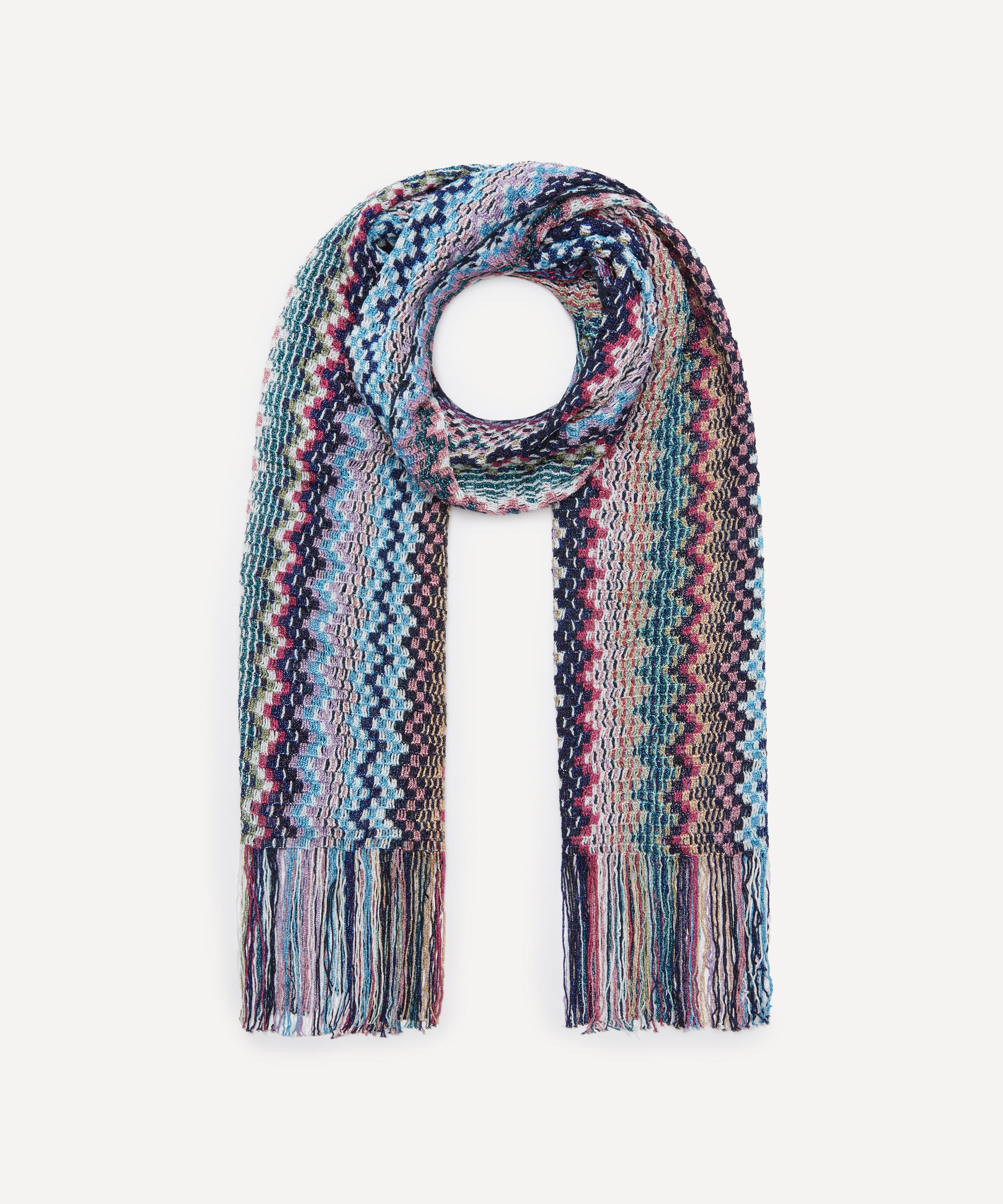 Missoni Women's Fringed Zig-zag Intarsia-knit Scarf In Multi