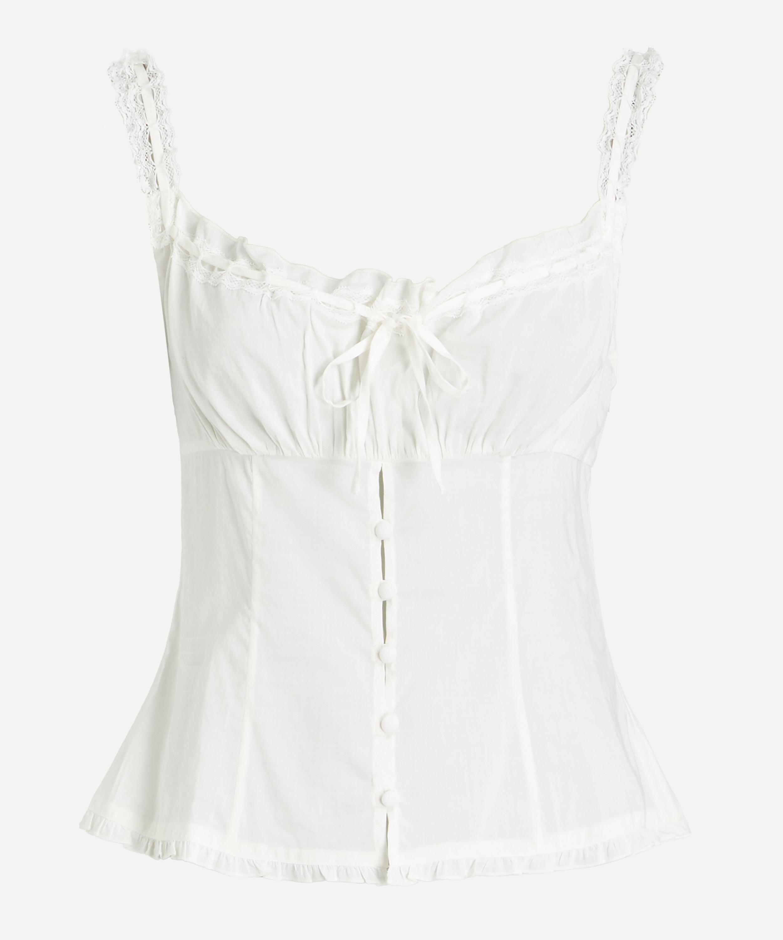 Reformation Women's Teddy Silk Camisole Top In White