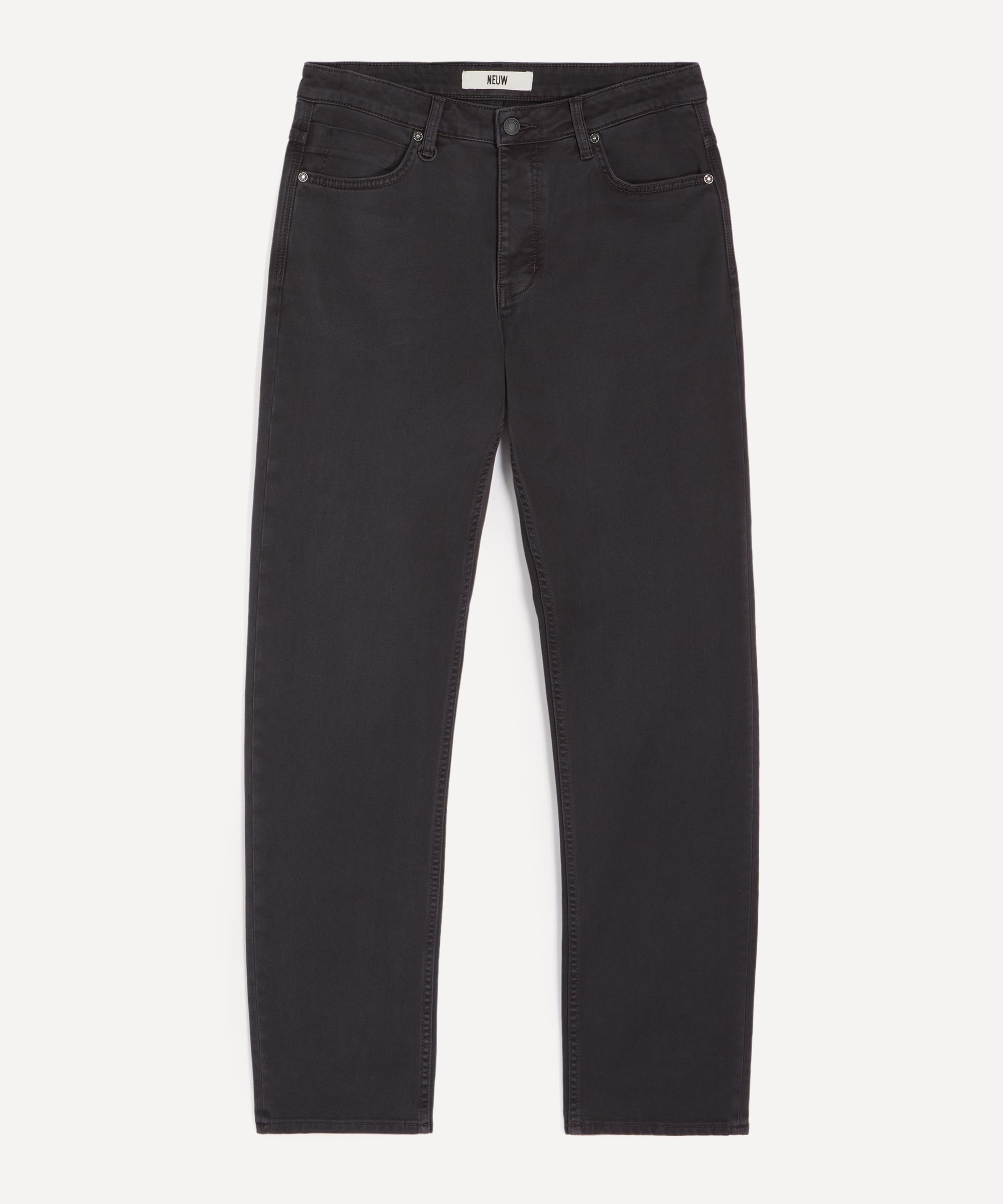 Neuw Mens Lou Straight Jeans In Nero