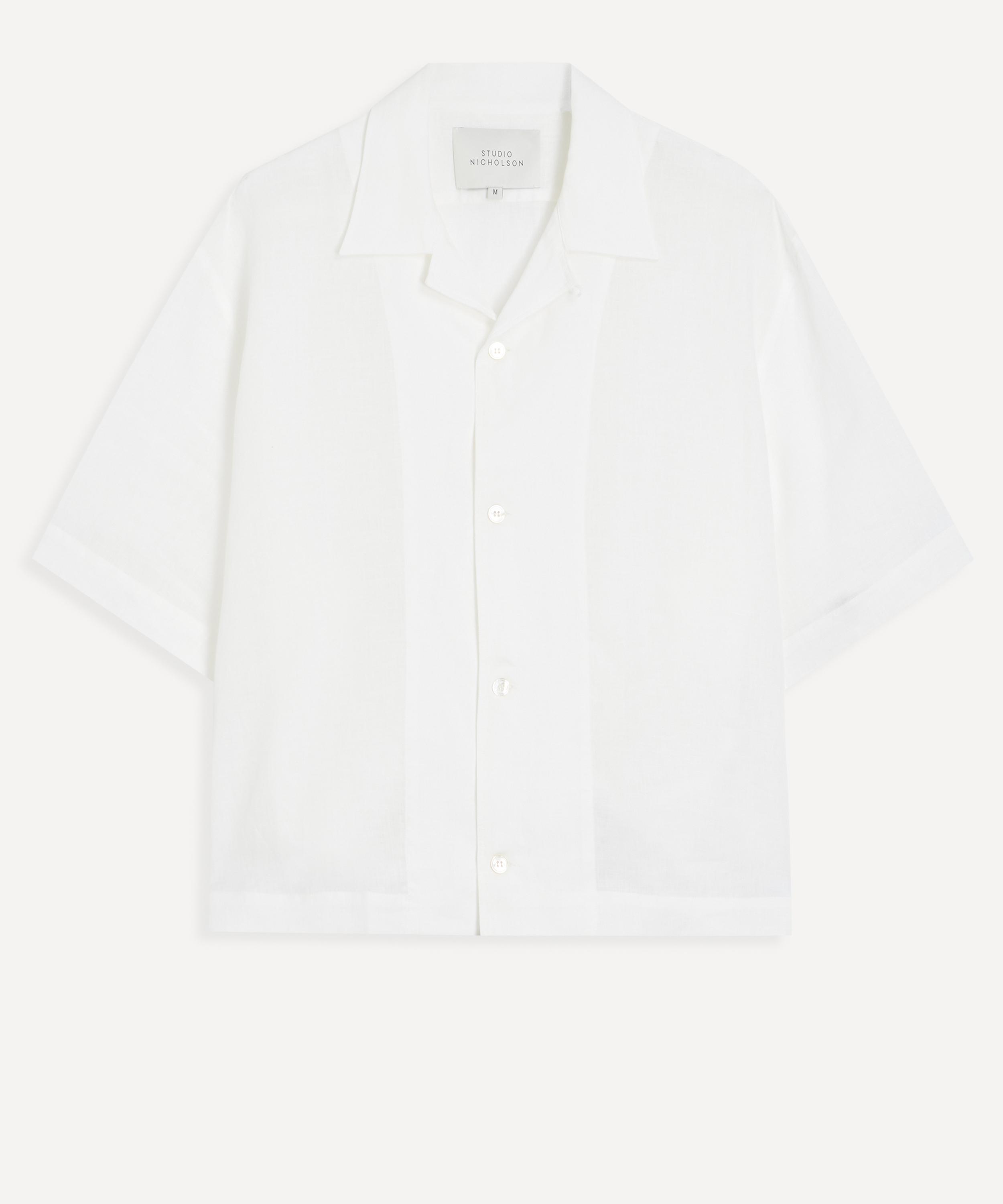 Studio Nicholson Mens Oryn Short-sleeve Shirt In White