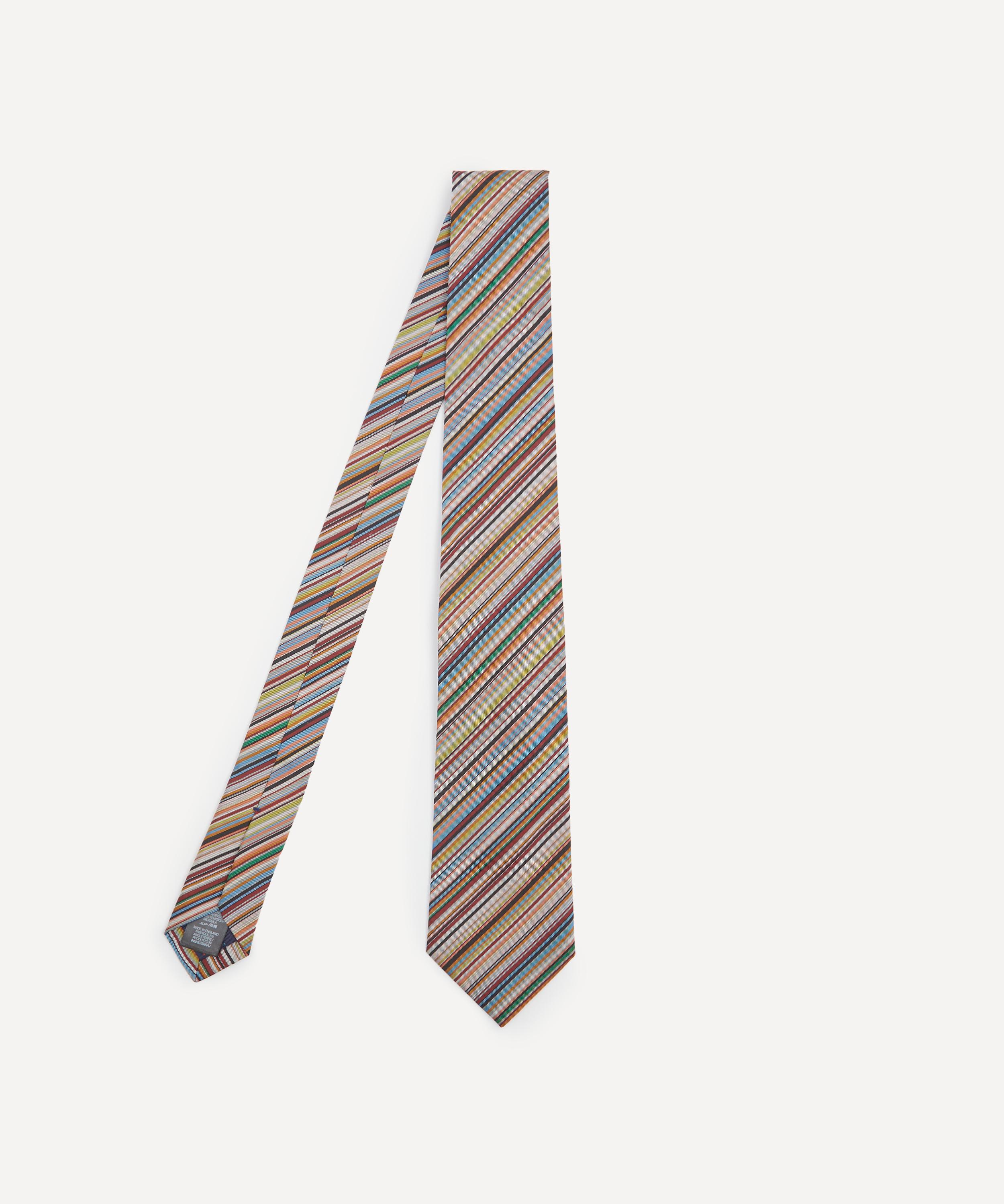 Paul Smith Mens Signature Stripe Silk Tie In Multicolour