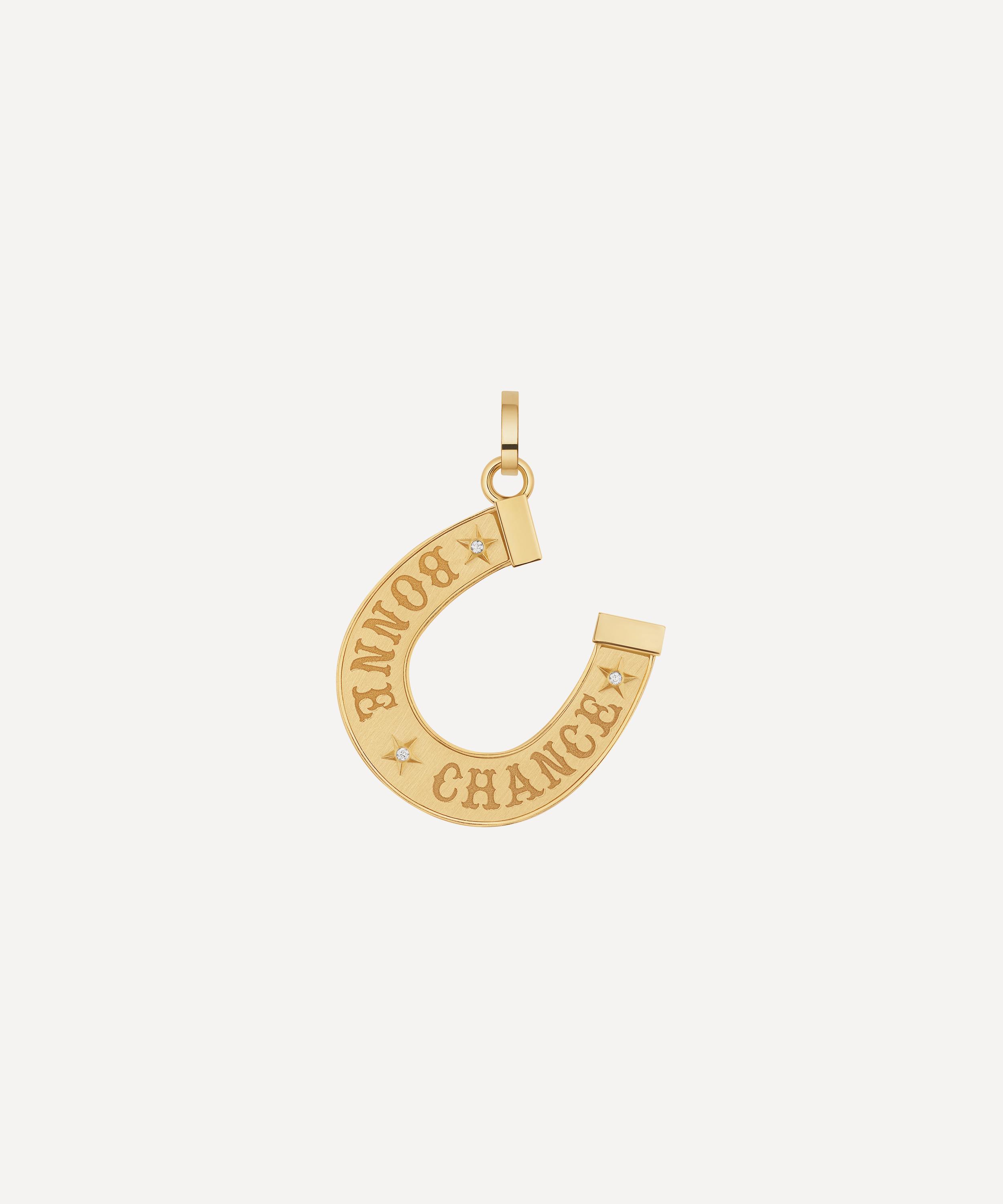 Marie Lichtenberg 18ct Gold Diamond Bonne Chance Charm