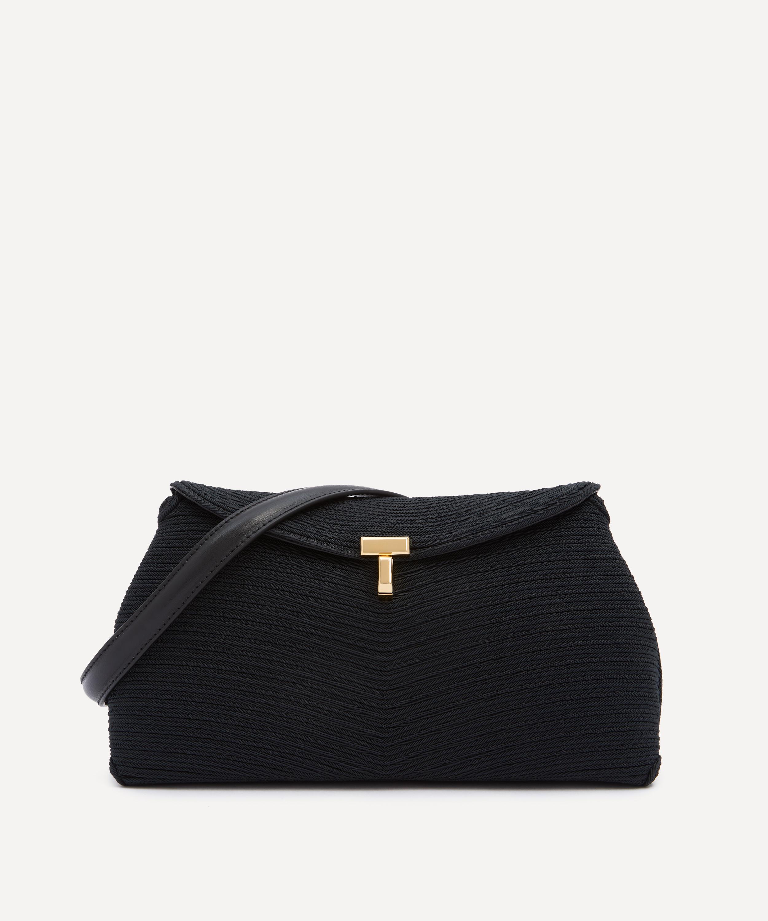 Totême Toteme Women's T-lock Black Rope Clutch Bag