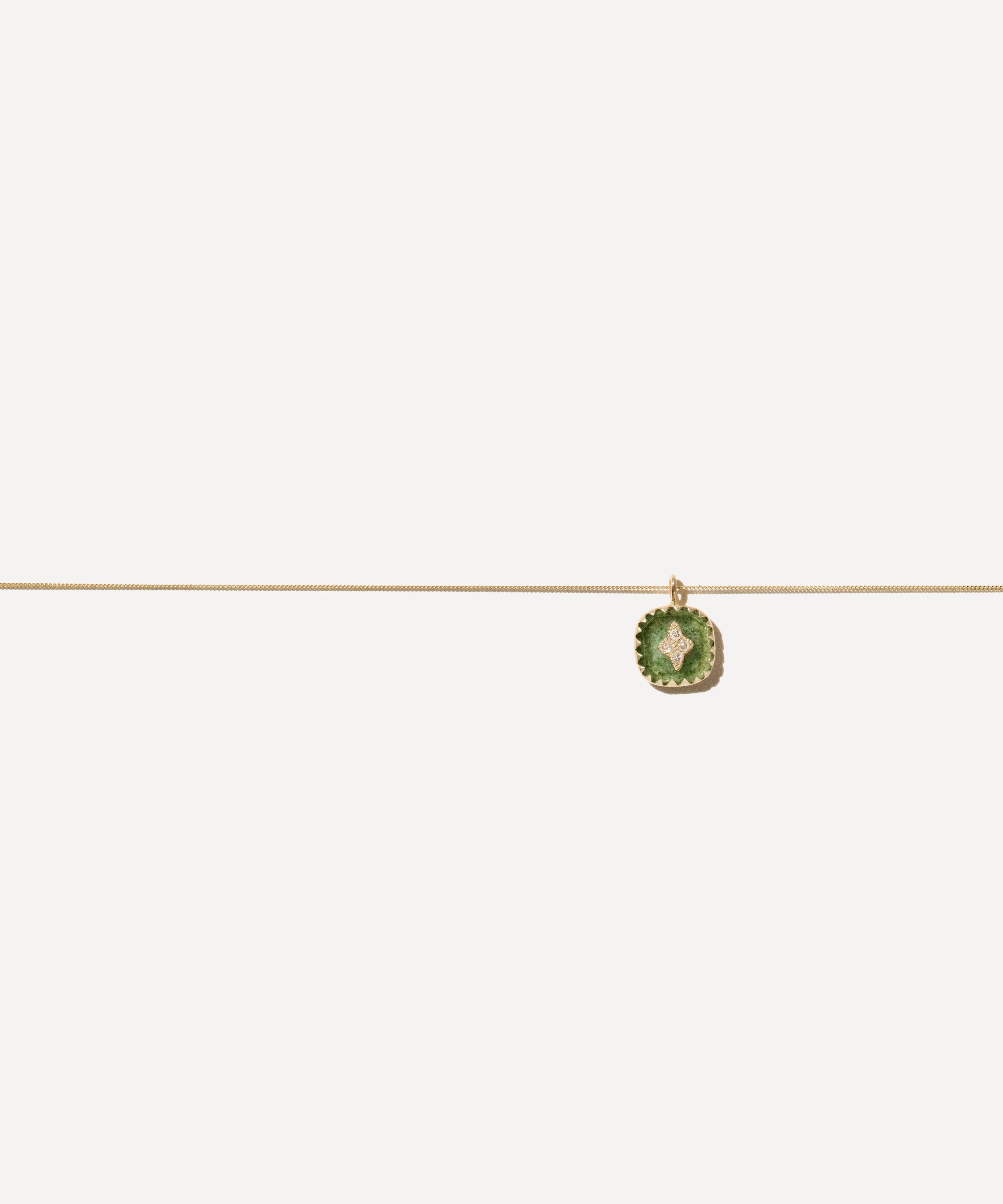 Pascale Monvoisin 9ct Gold Pierrot Aventurine Quartz Necklace