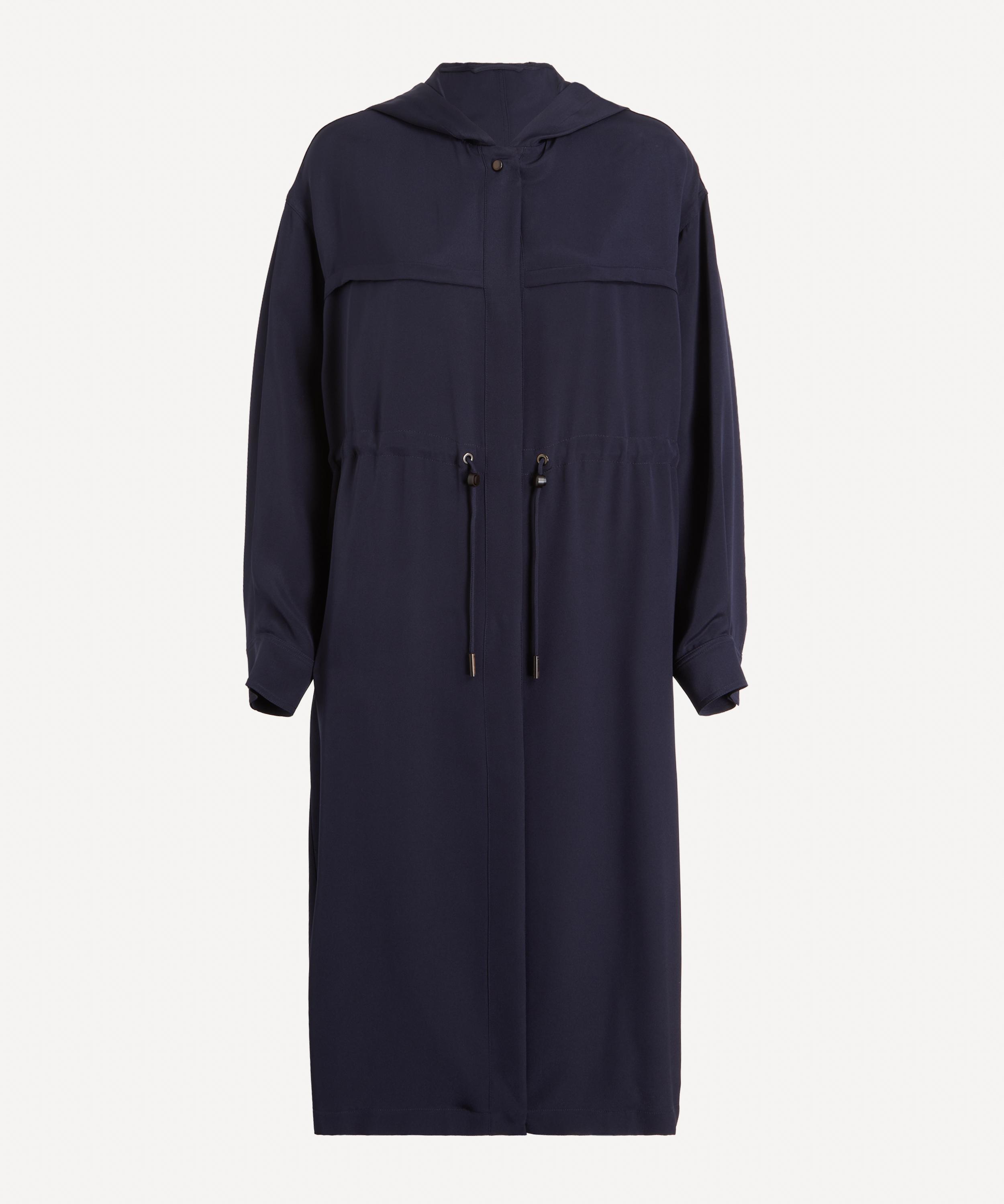 Max Mara Women's Ovatte Silk Crepe De Chine Overcoat In Ultramarine