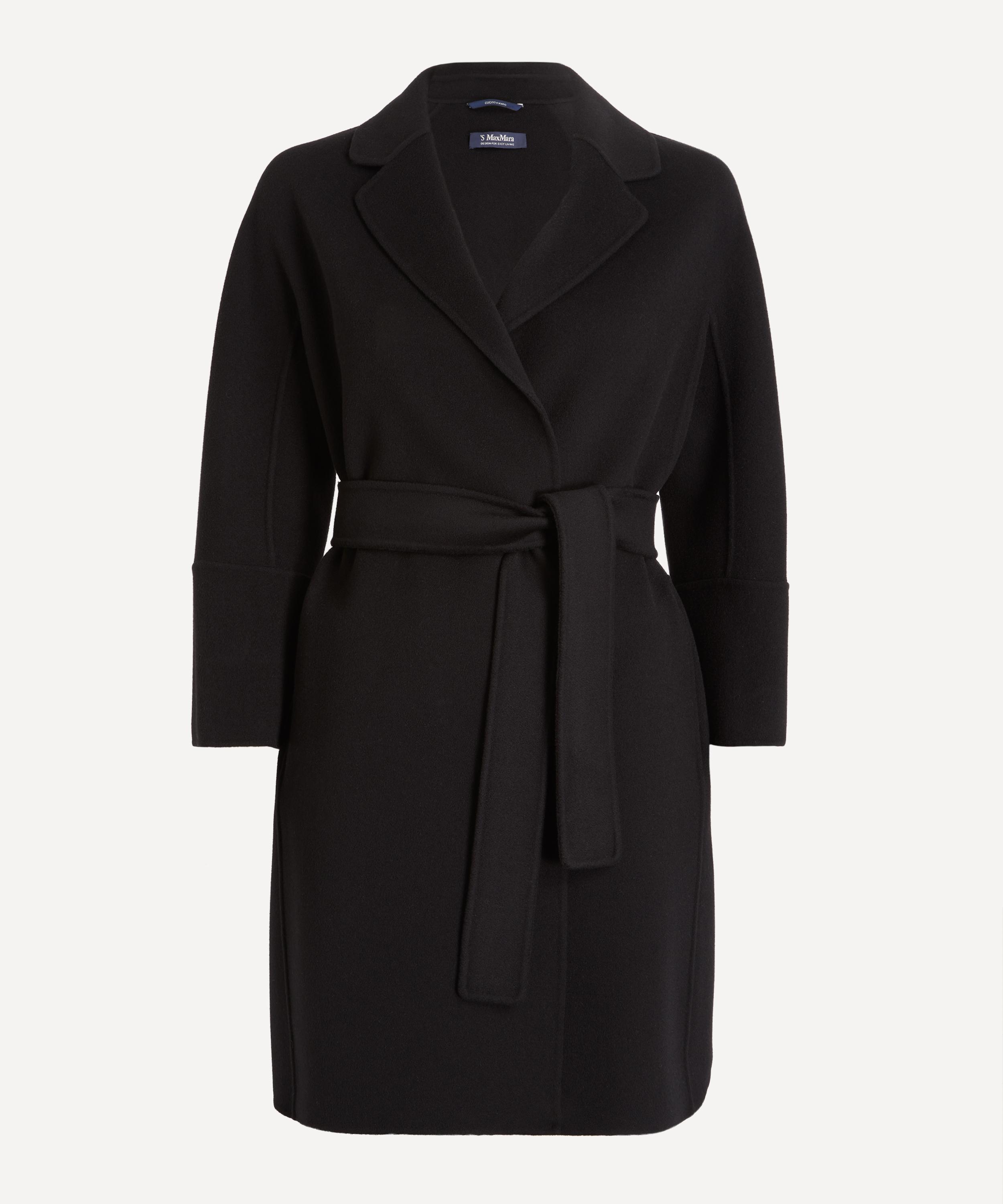 S Max Mara Women's Arona Short Double-faced Wool Coat In Black