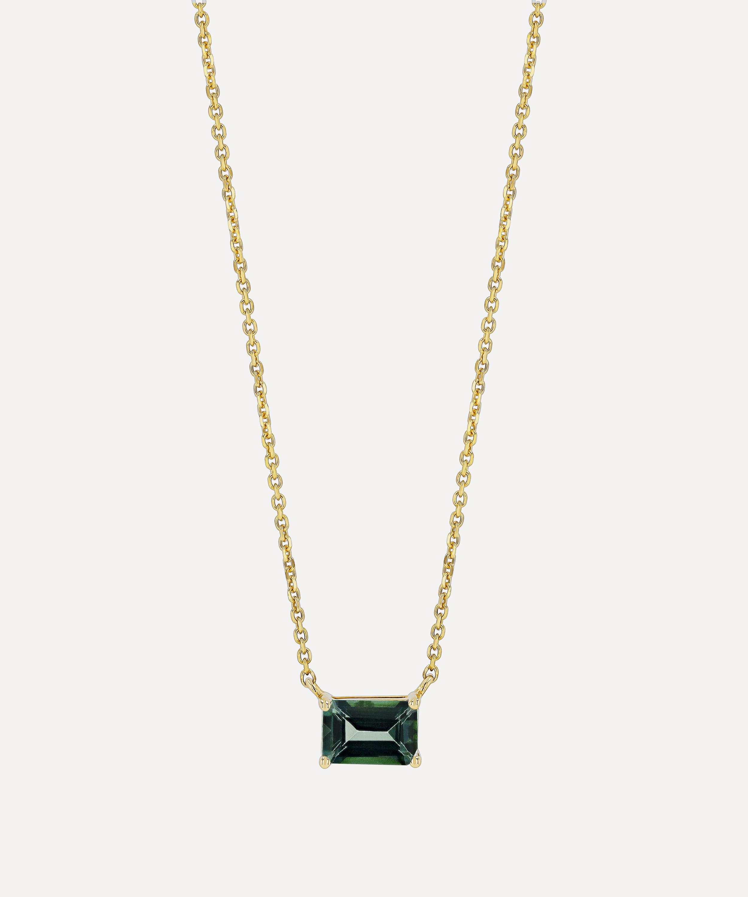 Suzanne Kalan 14ct Gold Amalfi Green Envy Topaz Pendant Necklace