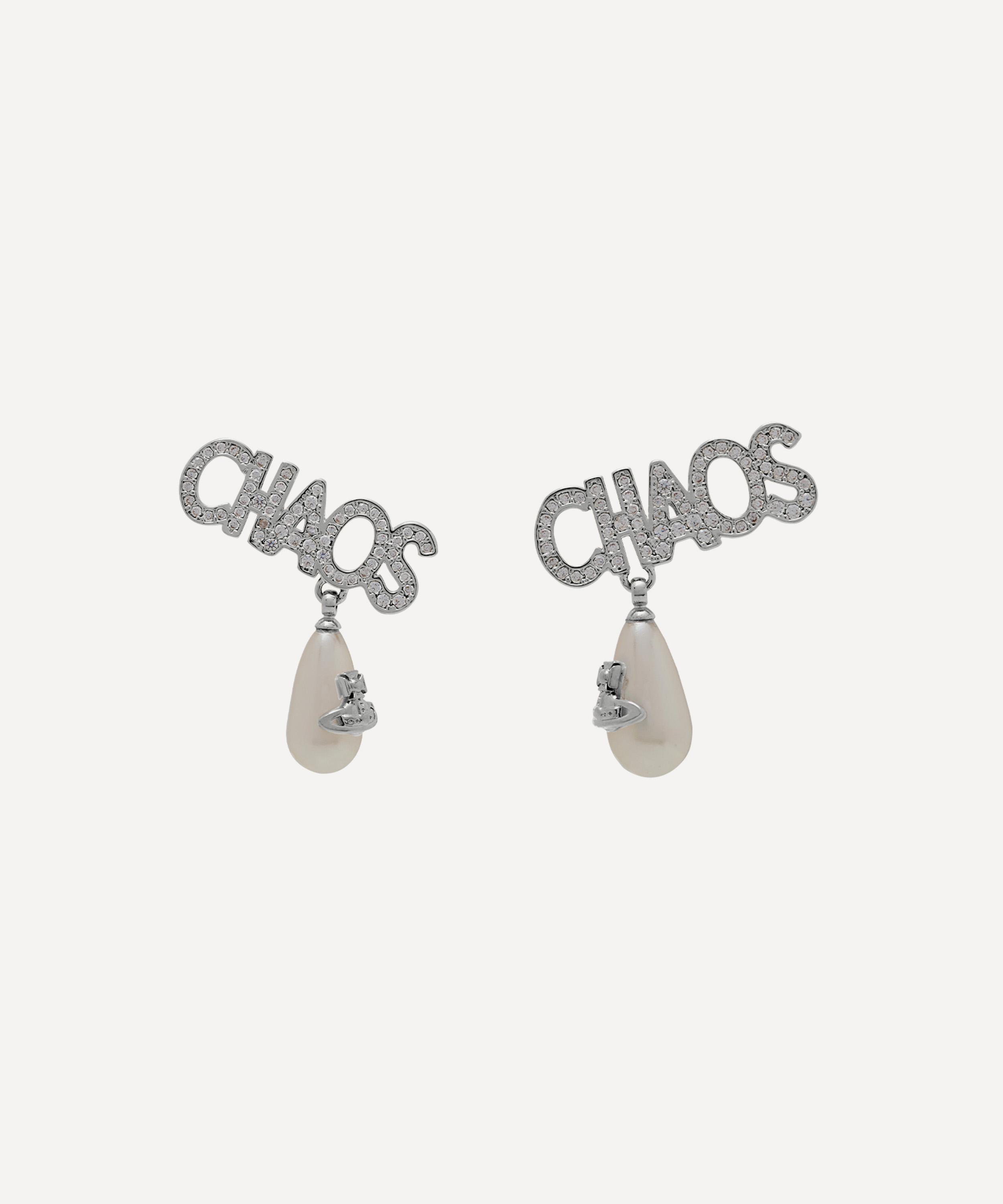 Vivienne Westwood Silver-tone Chaos Pearl Stud Earrings
