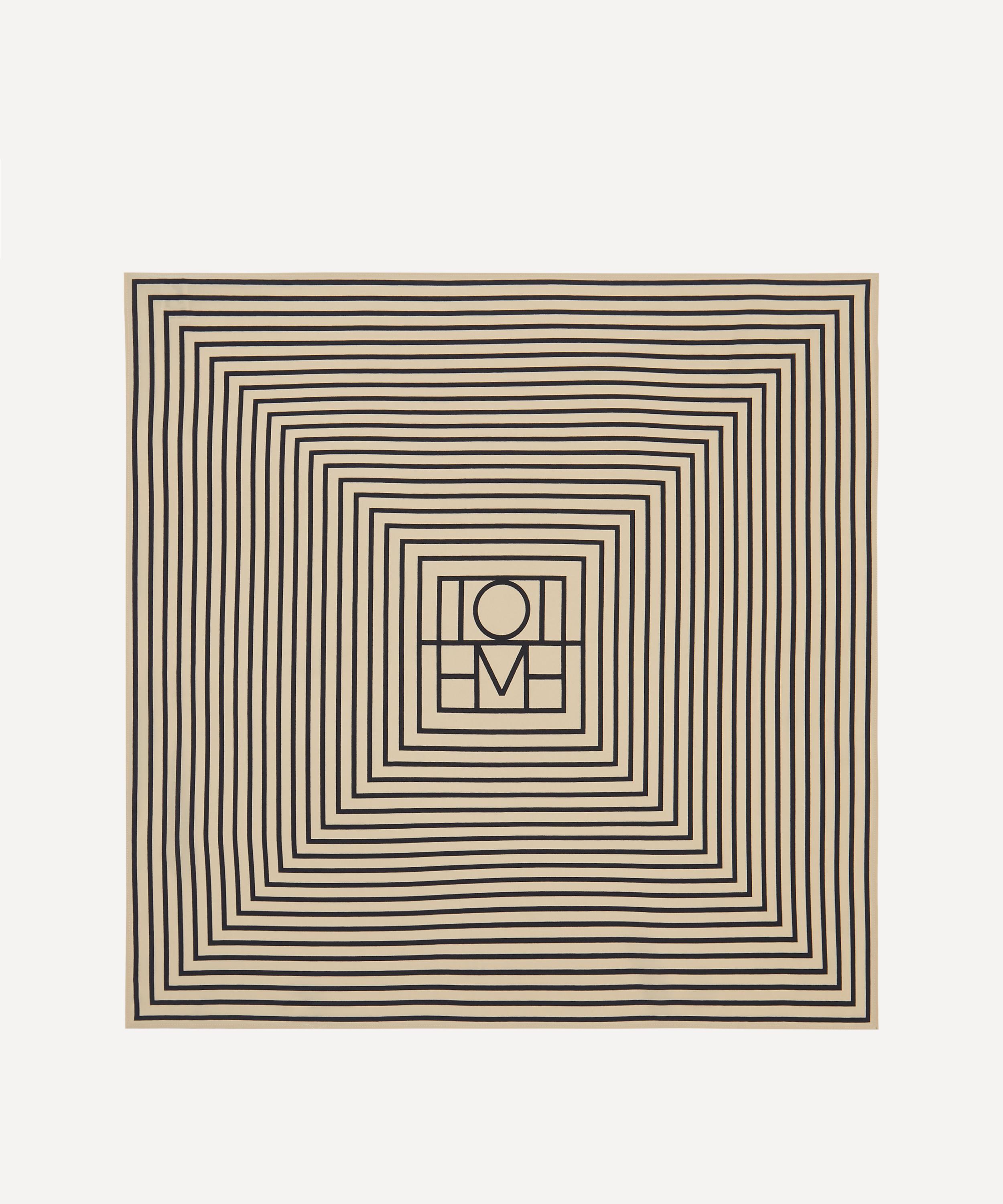 Totême Toteme Women's Signature Monogram Creme Silk Scarf In Cr�me