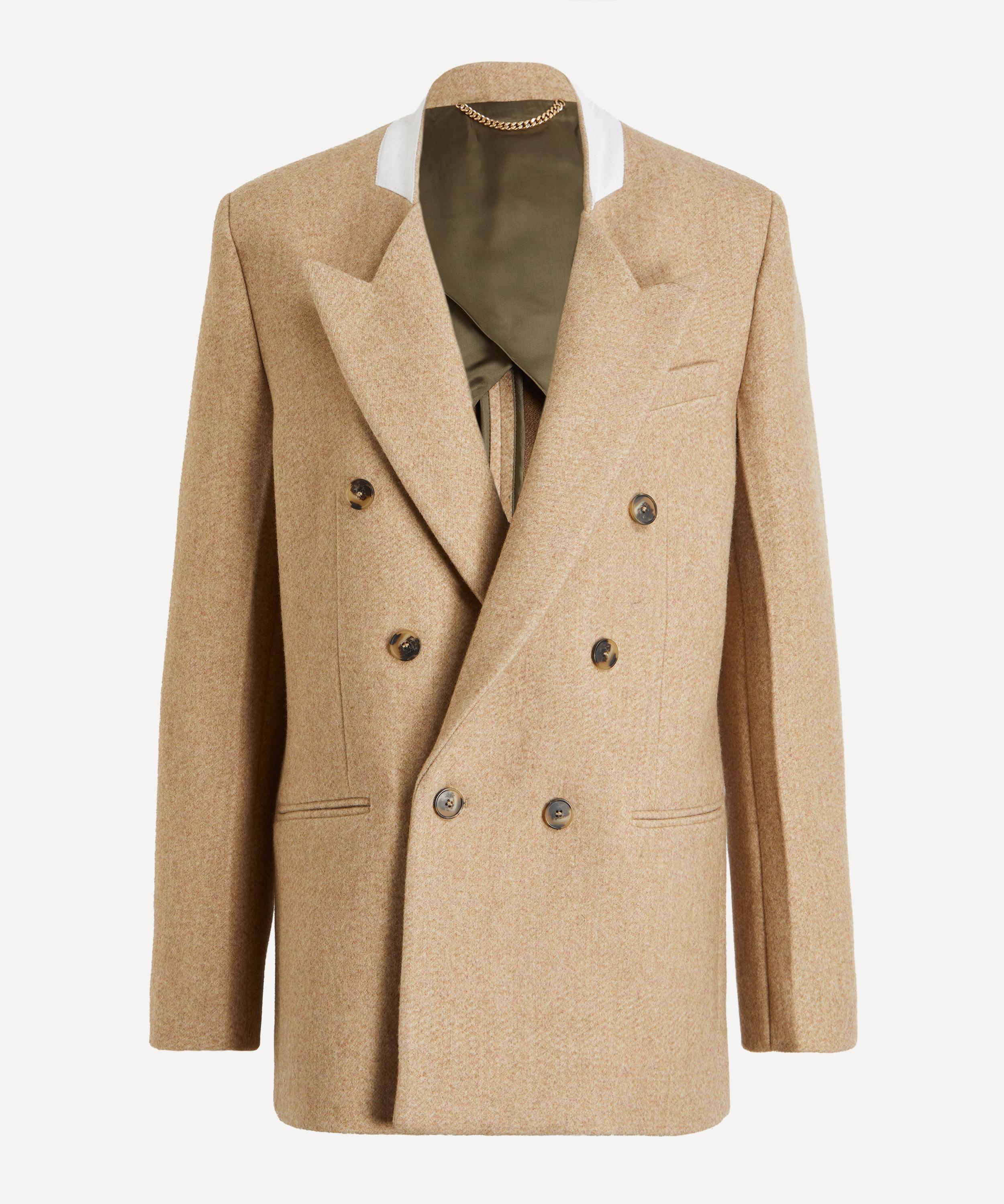 Victoria Beckham Women's Camel Melange Beatrice Double-breasted Jacket