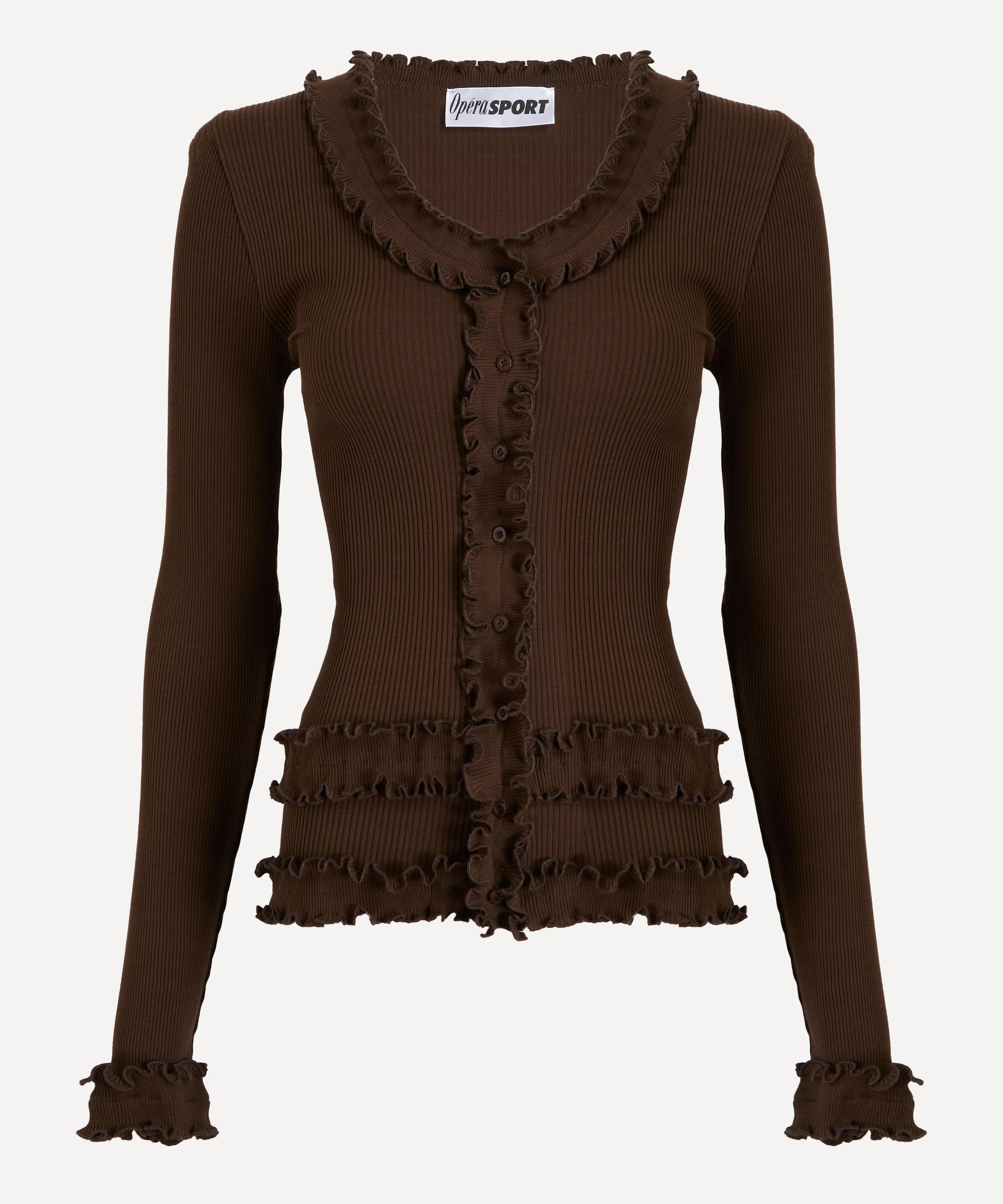 Operasport Women's Caroline Seamless Cardigan In Brown