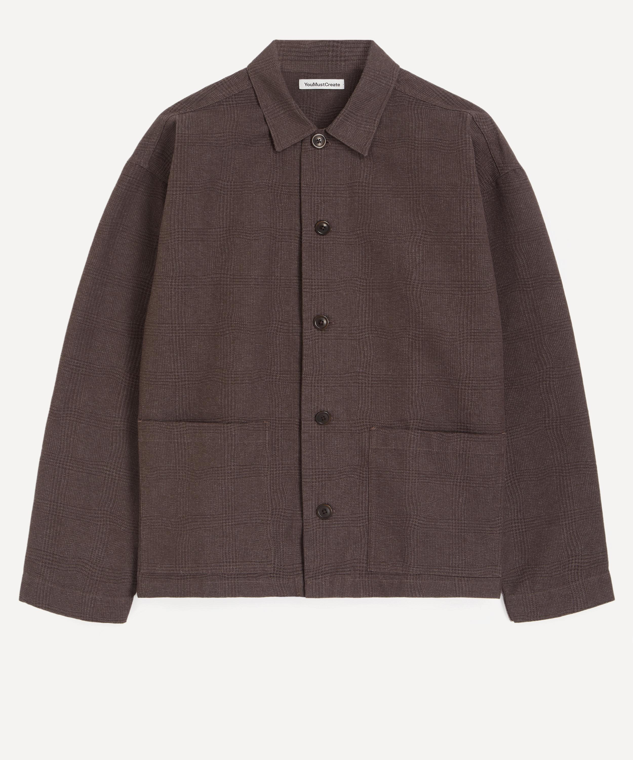 Ymc You Must Create Ymc Mens Wavy Jacquard Pj Overshirt In Wavy Check