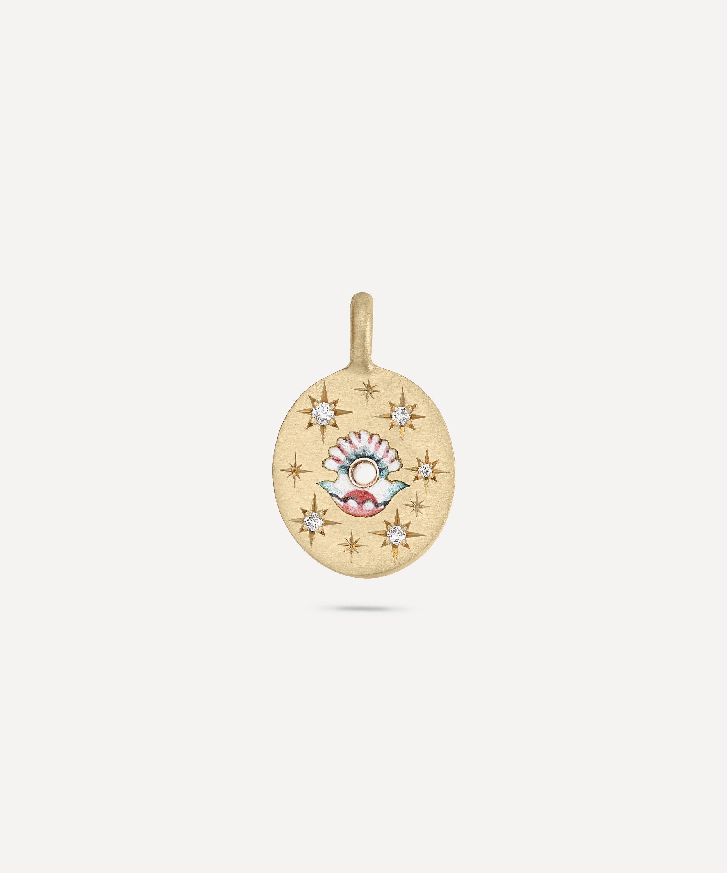 Cece Jewellery 18ct Gold Clam & Pearl Necklace