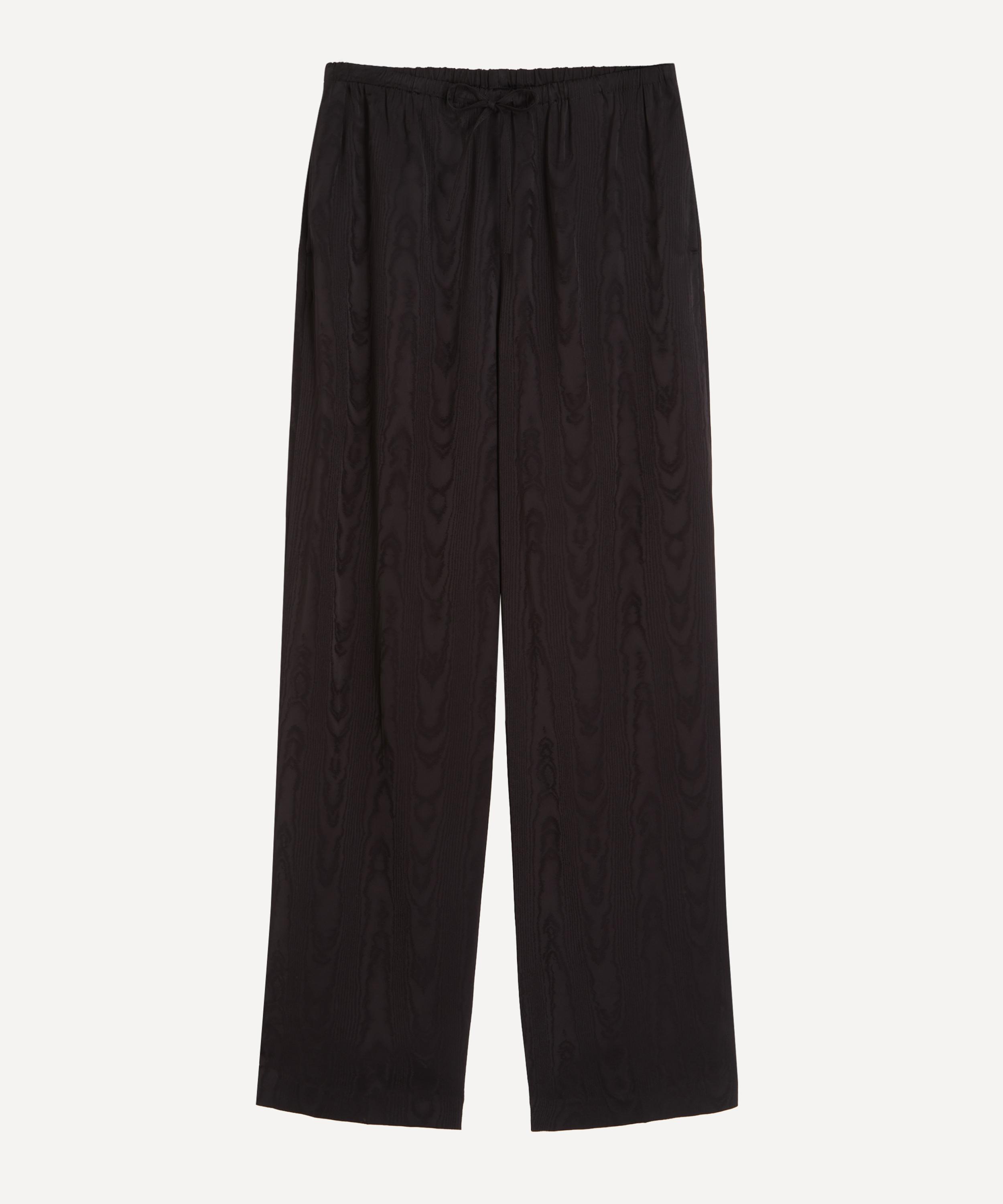 Dries Van Noten Women's Black Wool Drawstring Trousers