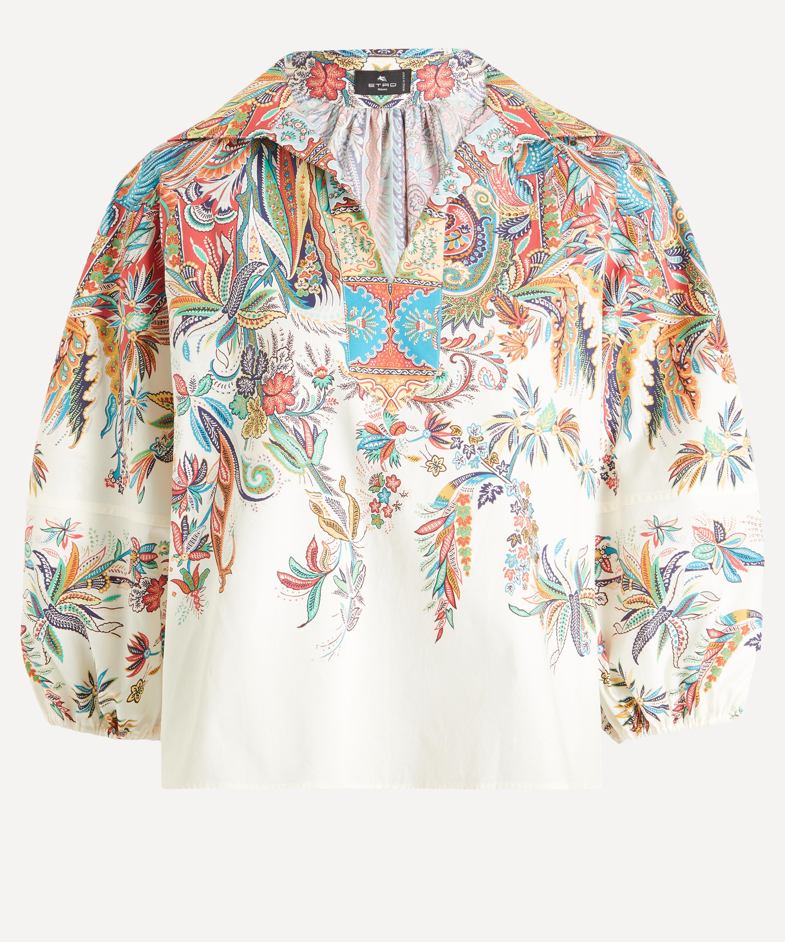 Etro Women's Paisley Botanical Cotton Blouse