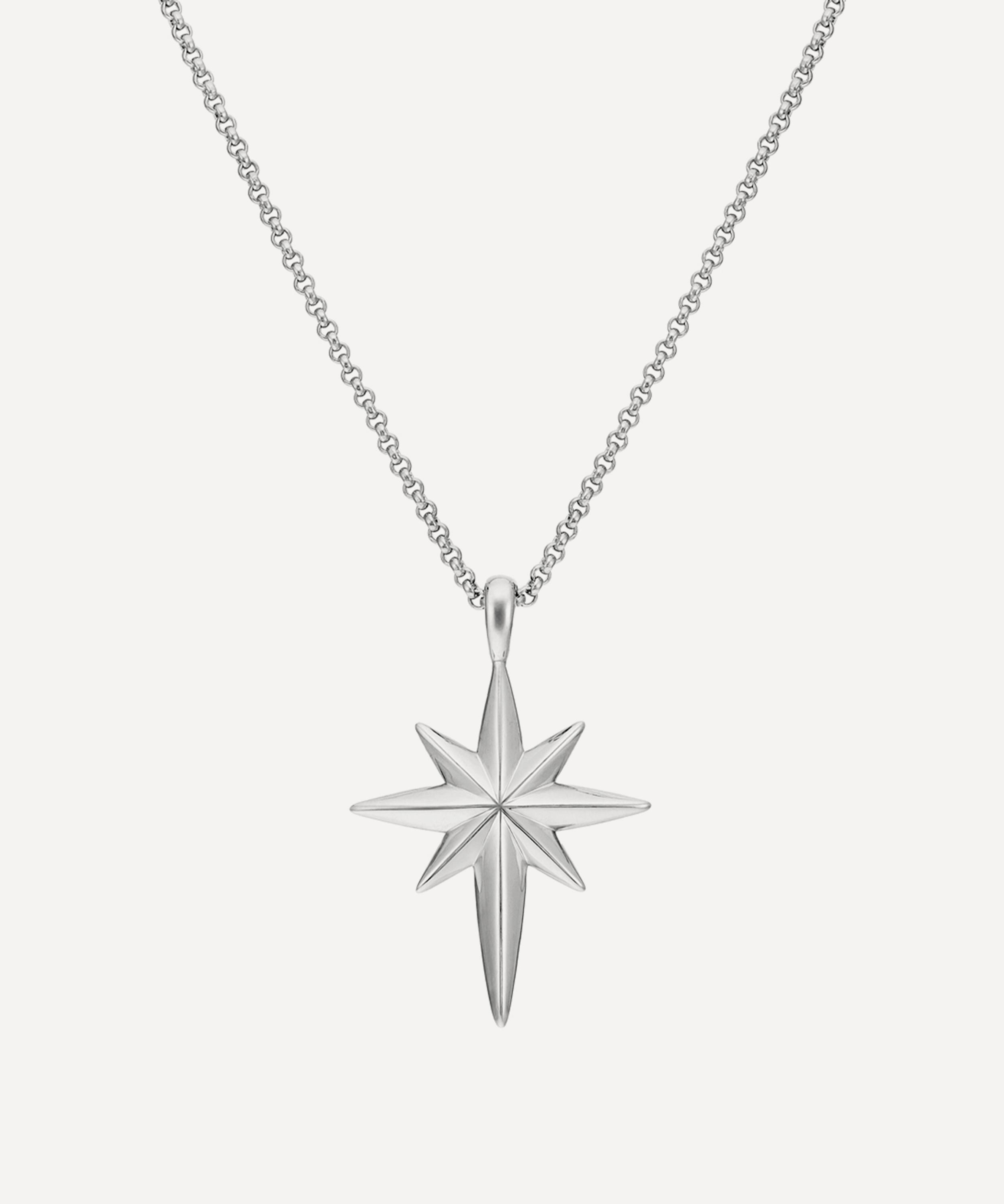 Dinny Hall Sterling Silver North Star Pendant Necklace