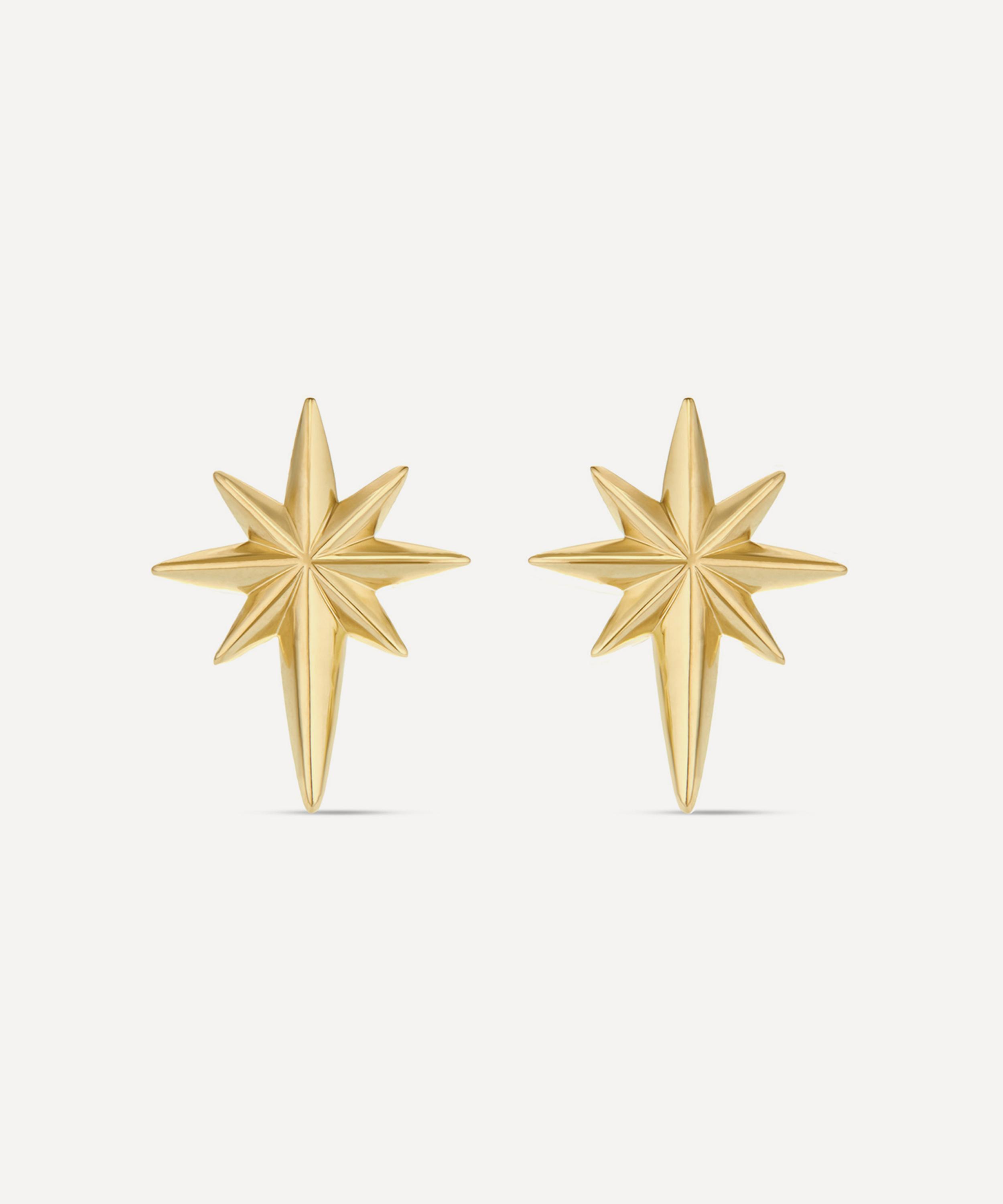 Dinny Hall 18ct Gold-plated Vermeil Silver North Star Stud Earrings