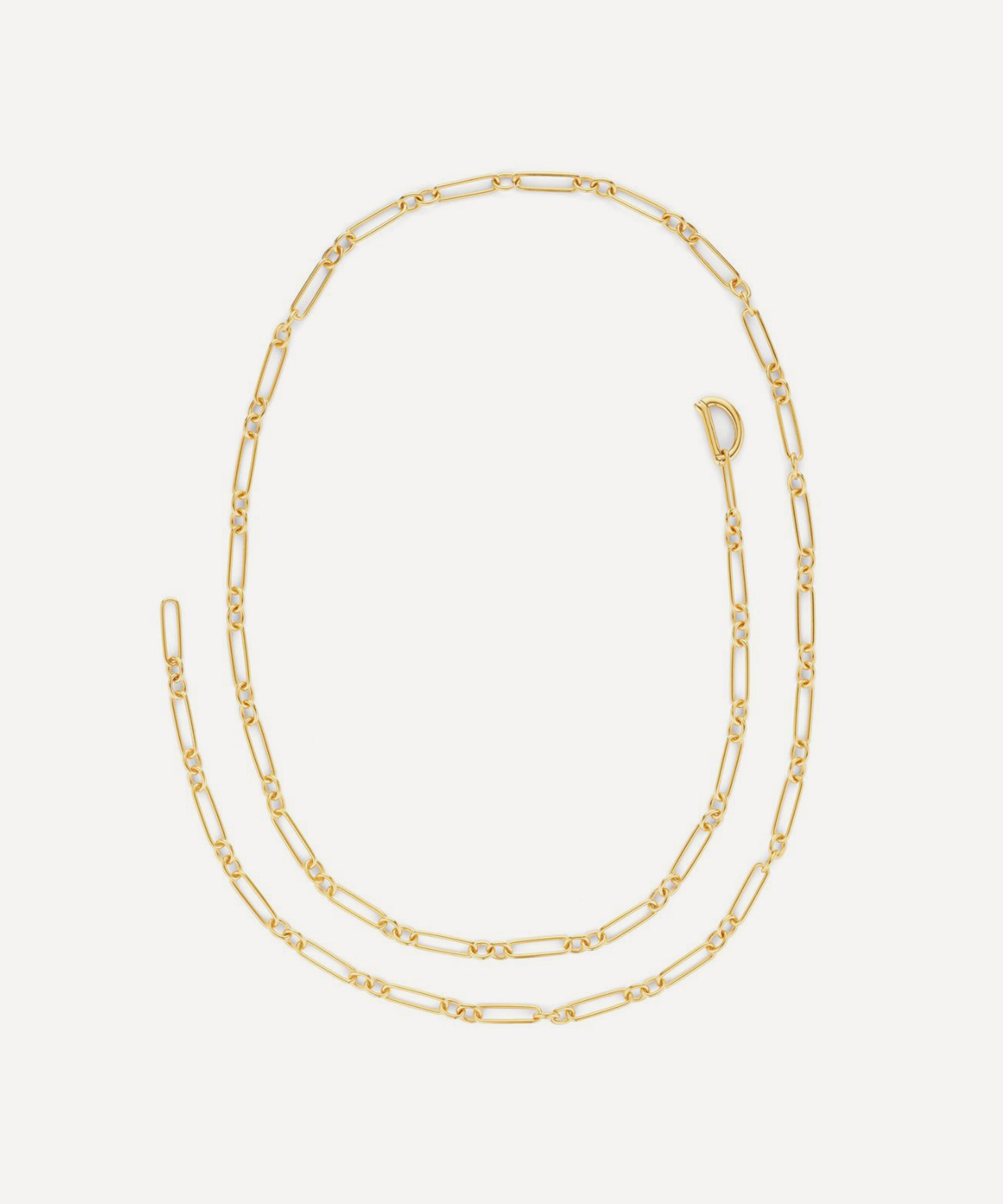 Dinny Hall 18ct Gold-plated Vermeil Silver Personalised Trombone Chain Necklace
