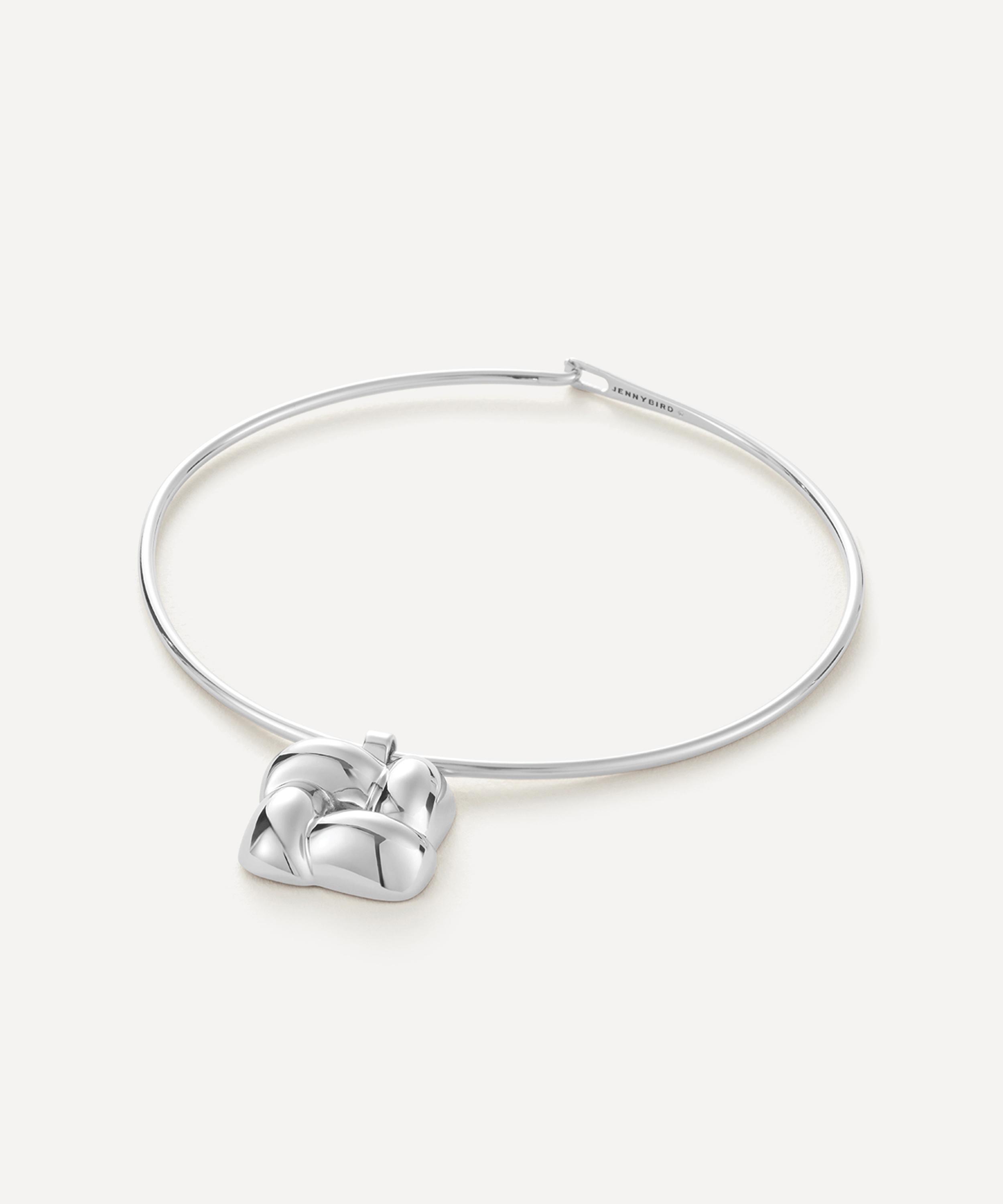Jenny Bird Silver-plated Woven Square Collar Necklace