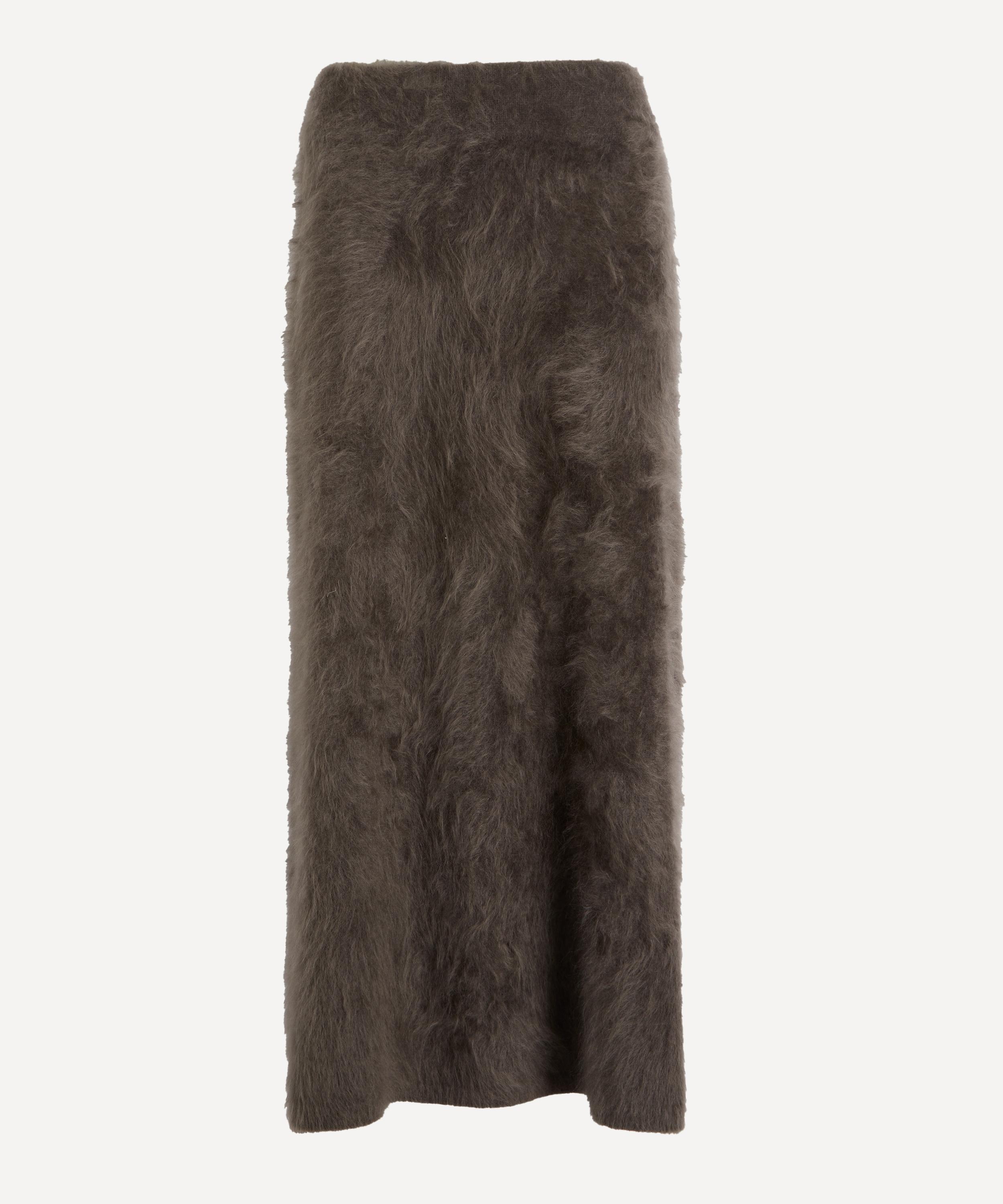 Lisa Yang Women's Asta Brushed Cashmere Skirt In Wood Brushed