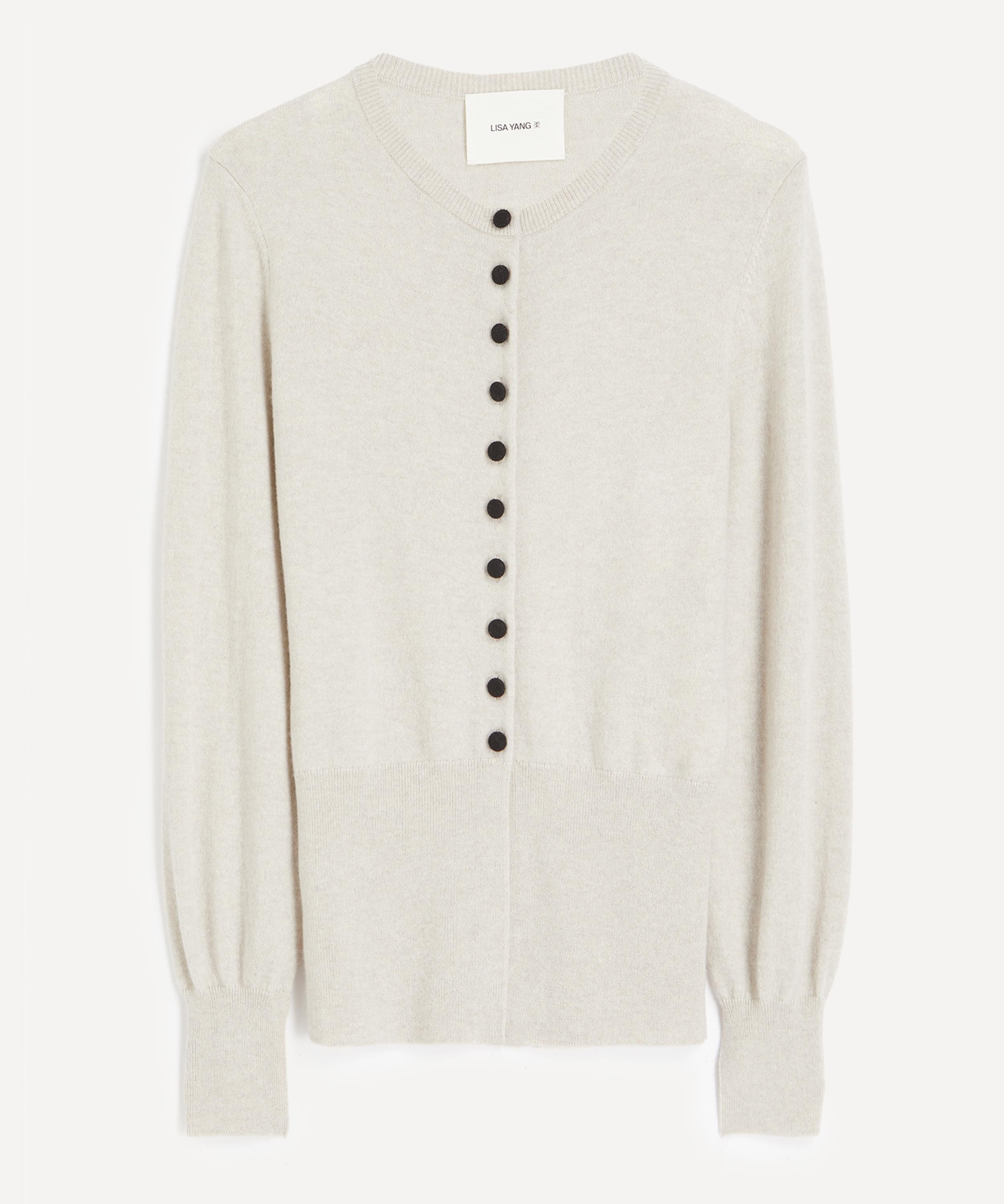 Lisa Yang Women's Maven Cashmere Cardigan In Oyster