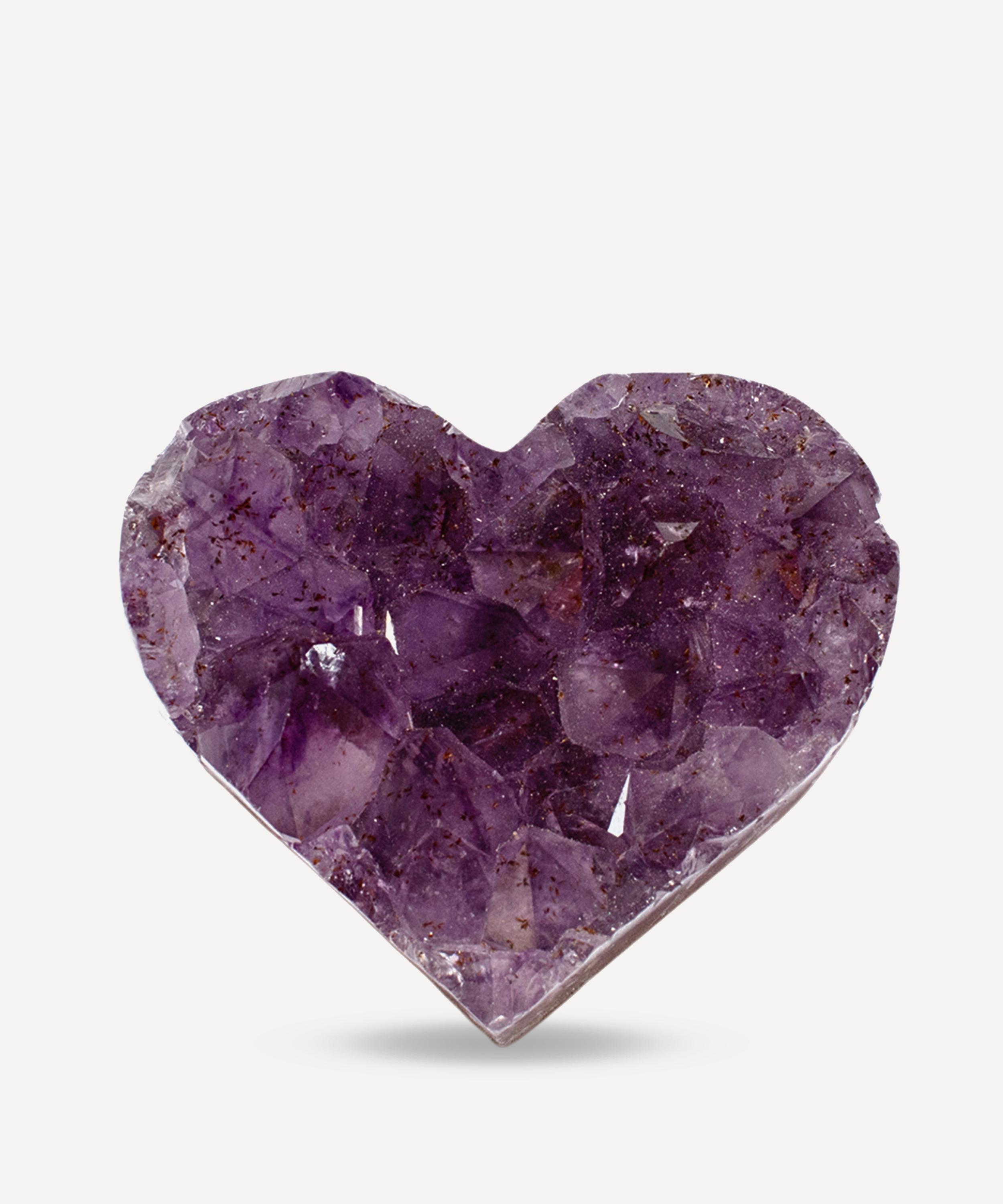 Jia Jia Amethyst Druzy Small Heart In Lilac
