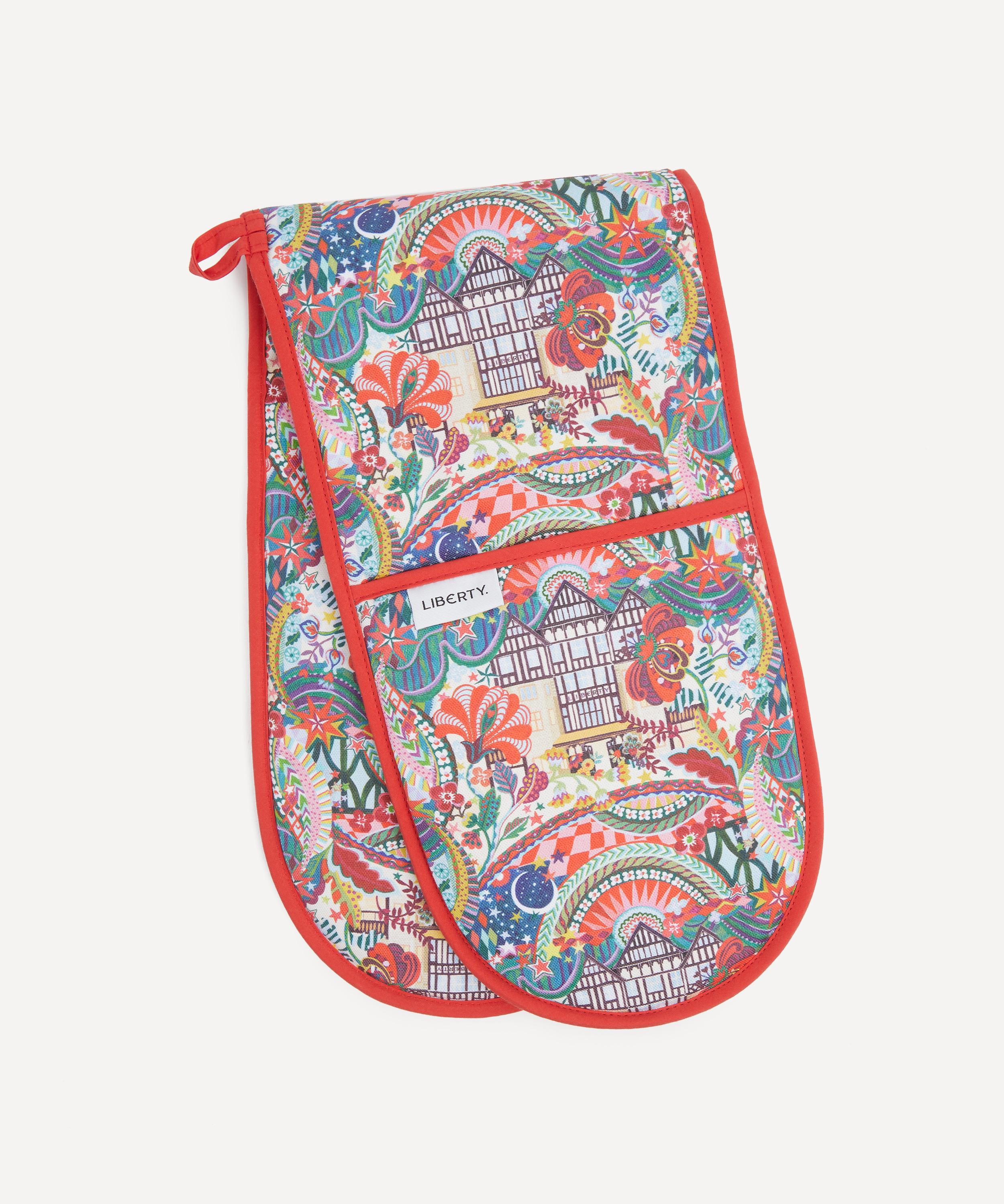 Liberty Festive Staging  Double Oven Mitt In Green