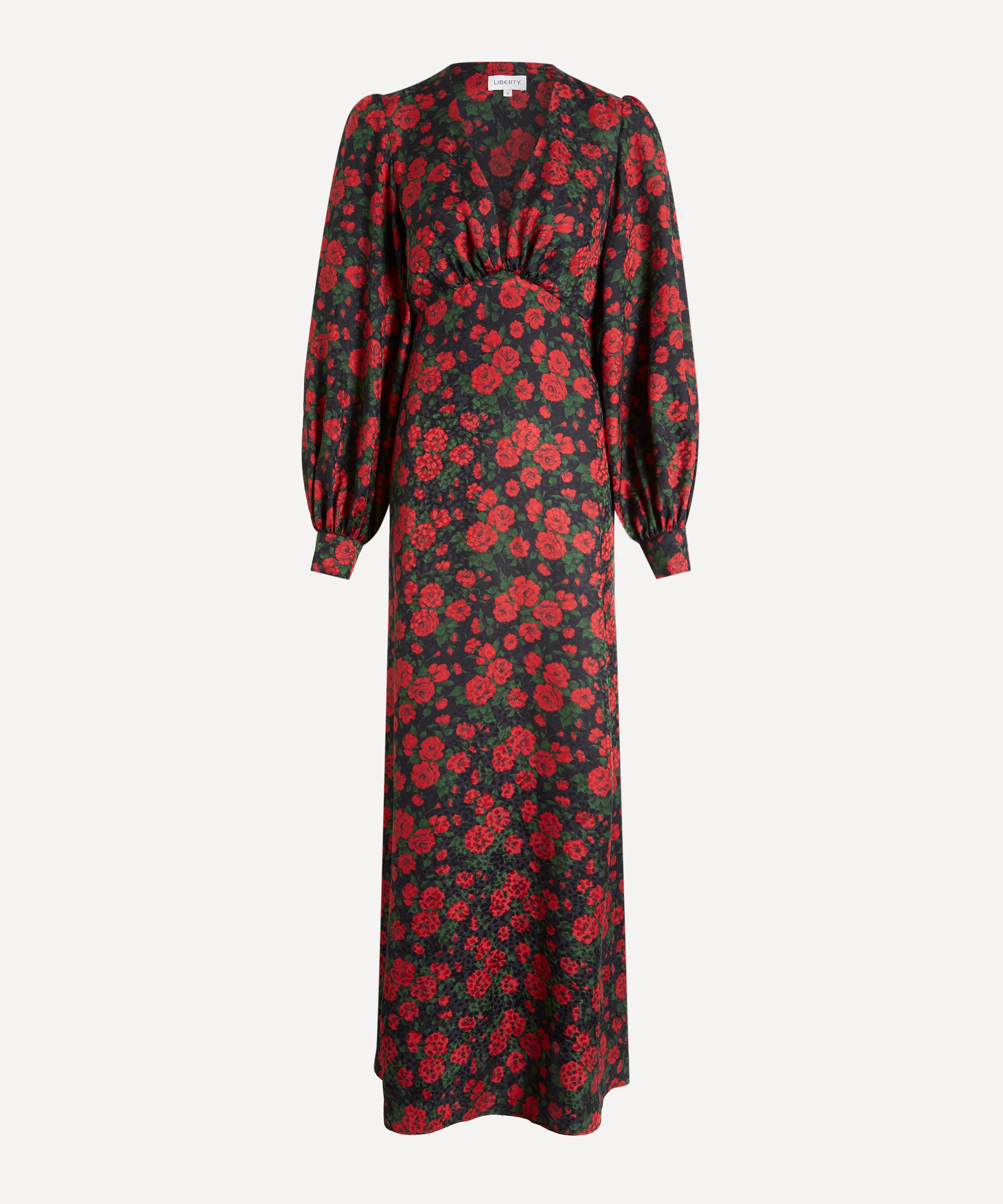 Liberty Women's Carine Rose Silk Jacquard Soiree Dress In Carline Rose