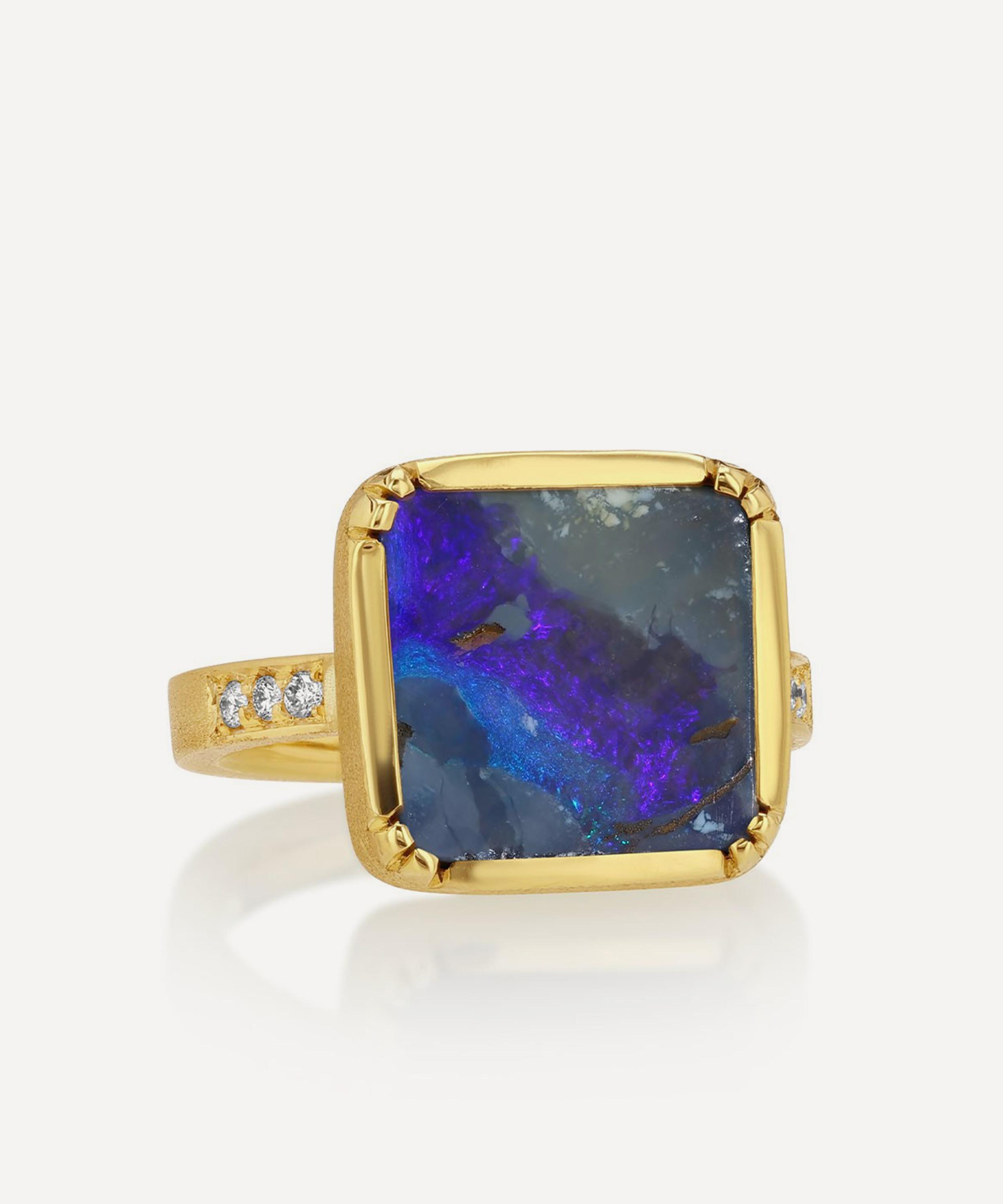 Brooke Gregson 18ct Gold Boulder Opal Klee Ring