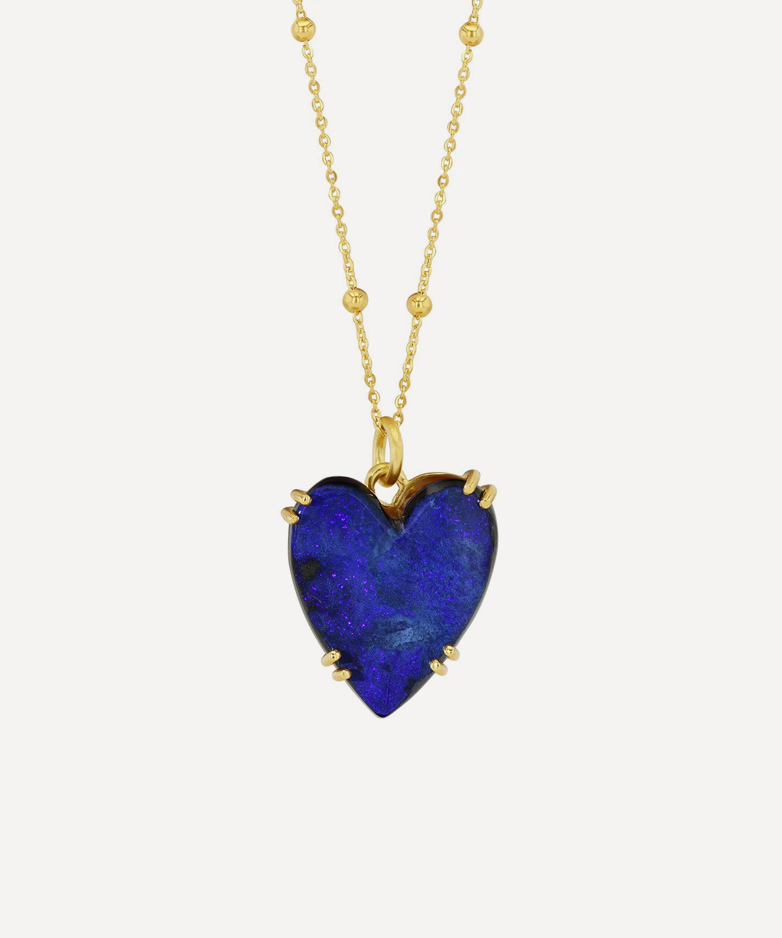 Brooke Gregson 18ct Gold Opal Heart Dewdrop Necklace